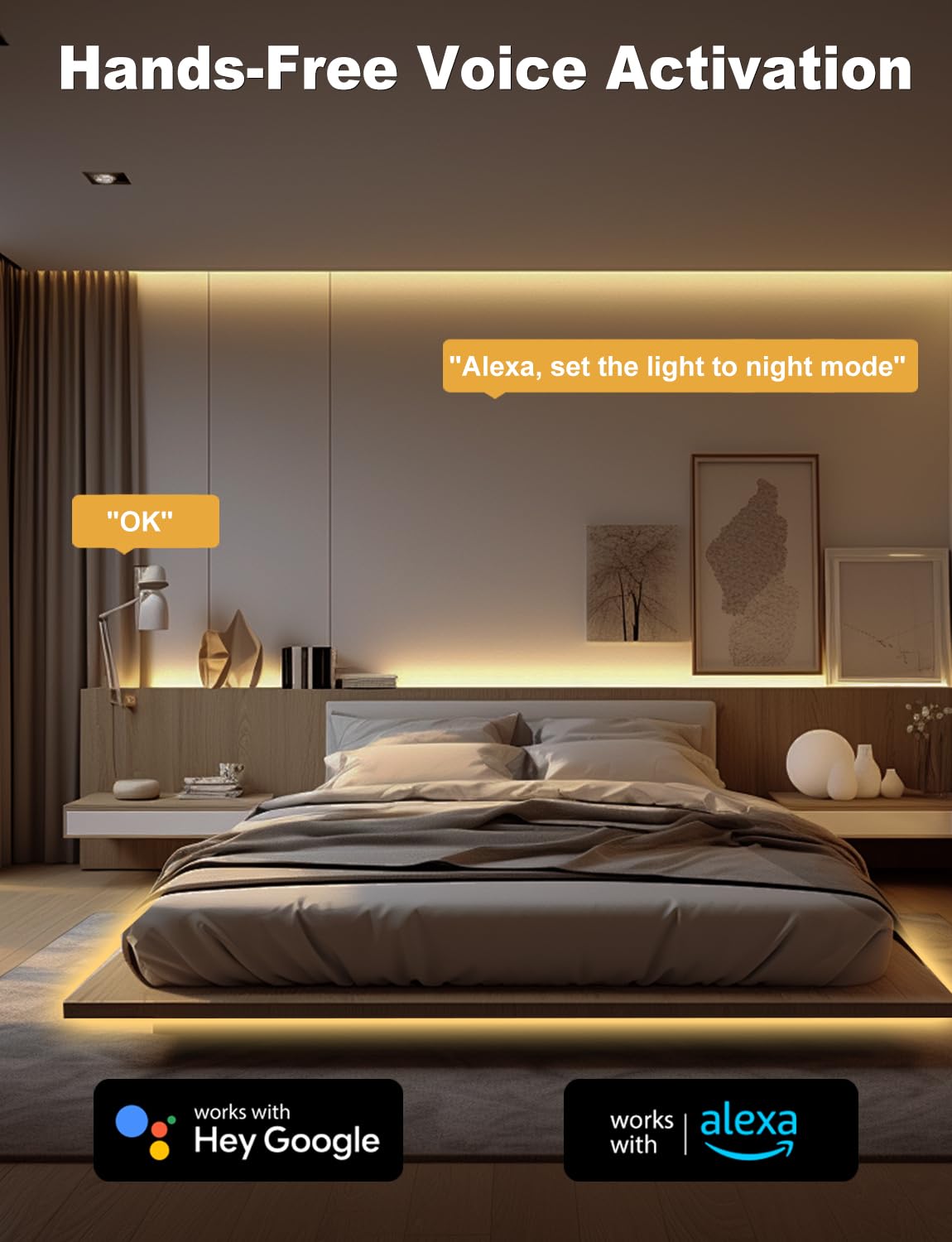 Cob Led Strip Light 16.4Ft  Dimmable 2300K-6500K White Cct Tunable  Dc 24V Cuttable Led Tape Light  High Density 3040 Led 36W Cri 90  App Remote Control  Music Mode  For Home Diy  Living Room  Bedroom