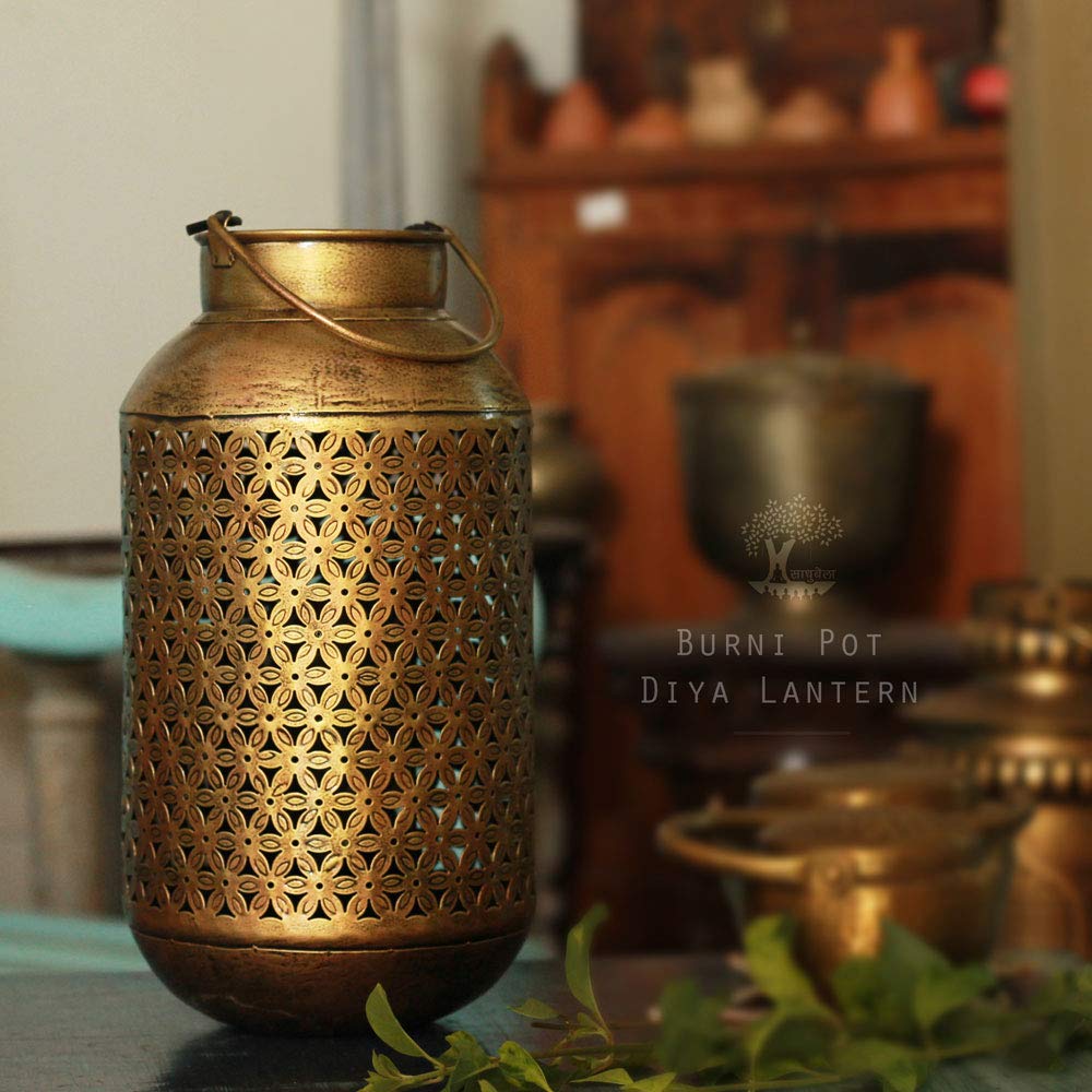 SADHUBELA Iron Candle Diya Lantern