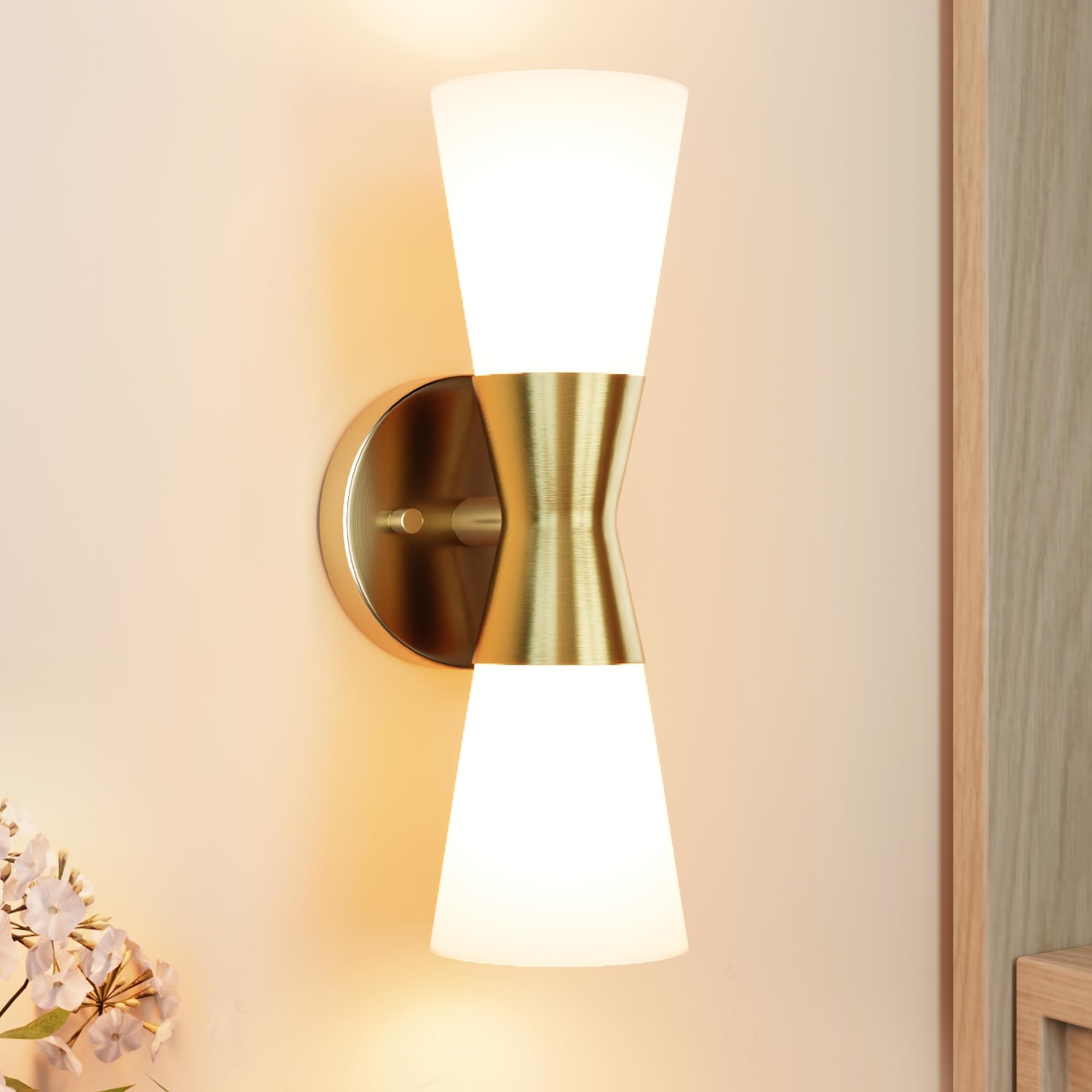 LPRZSG Bathroom Wall Sconce, Modern Indoor Vanity Light Fixtures, Up Down Lighting, Wall Mount Lamp for Living Room Bedroom Hall