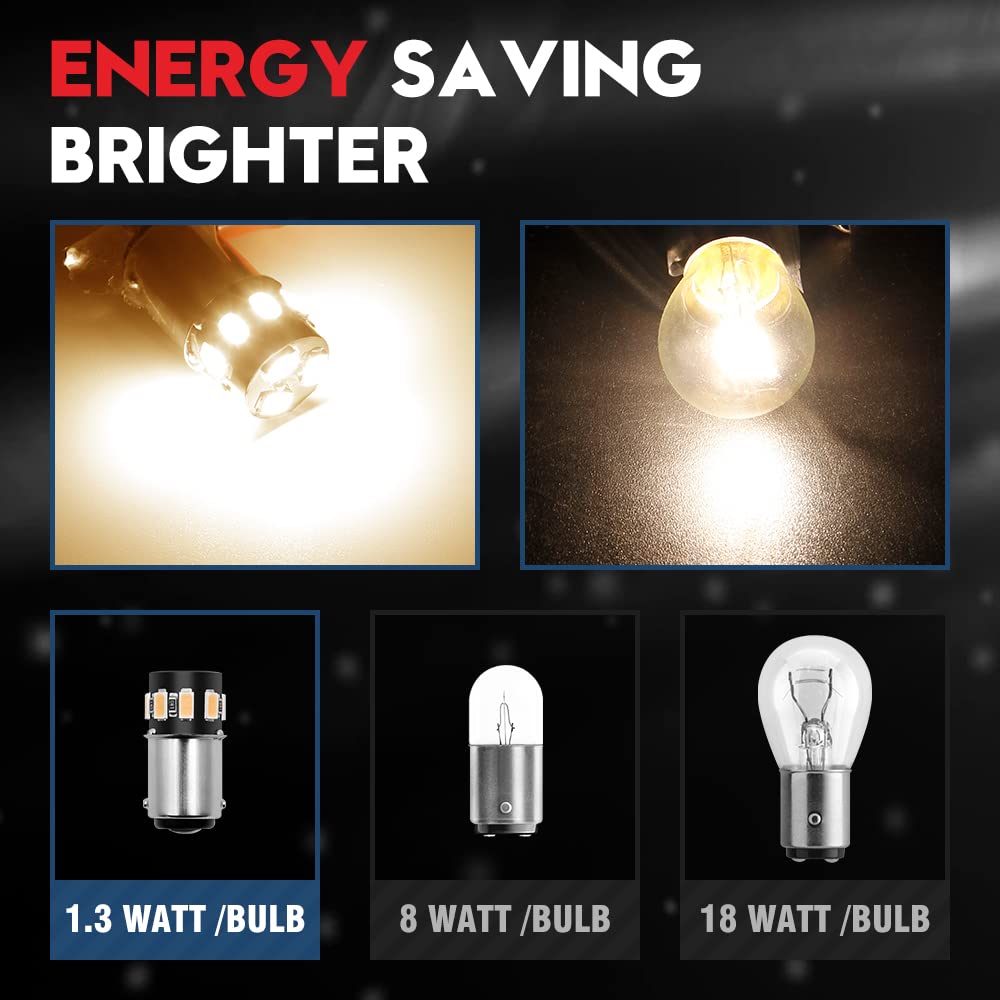 Vehicode 1076 1142 Warm White Led Bulbs Rv Interior Dome Light 1004 90 12V Ba15D Marine Navigation Courtesy Lamp Replacement 68 72 78 94 96 104 1176 For Camper Travel Trailer Motorhome Boat (4 Pack)