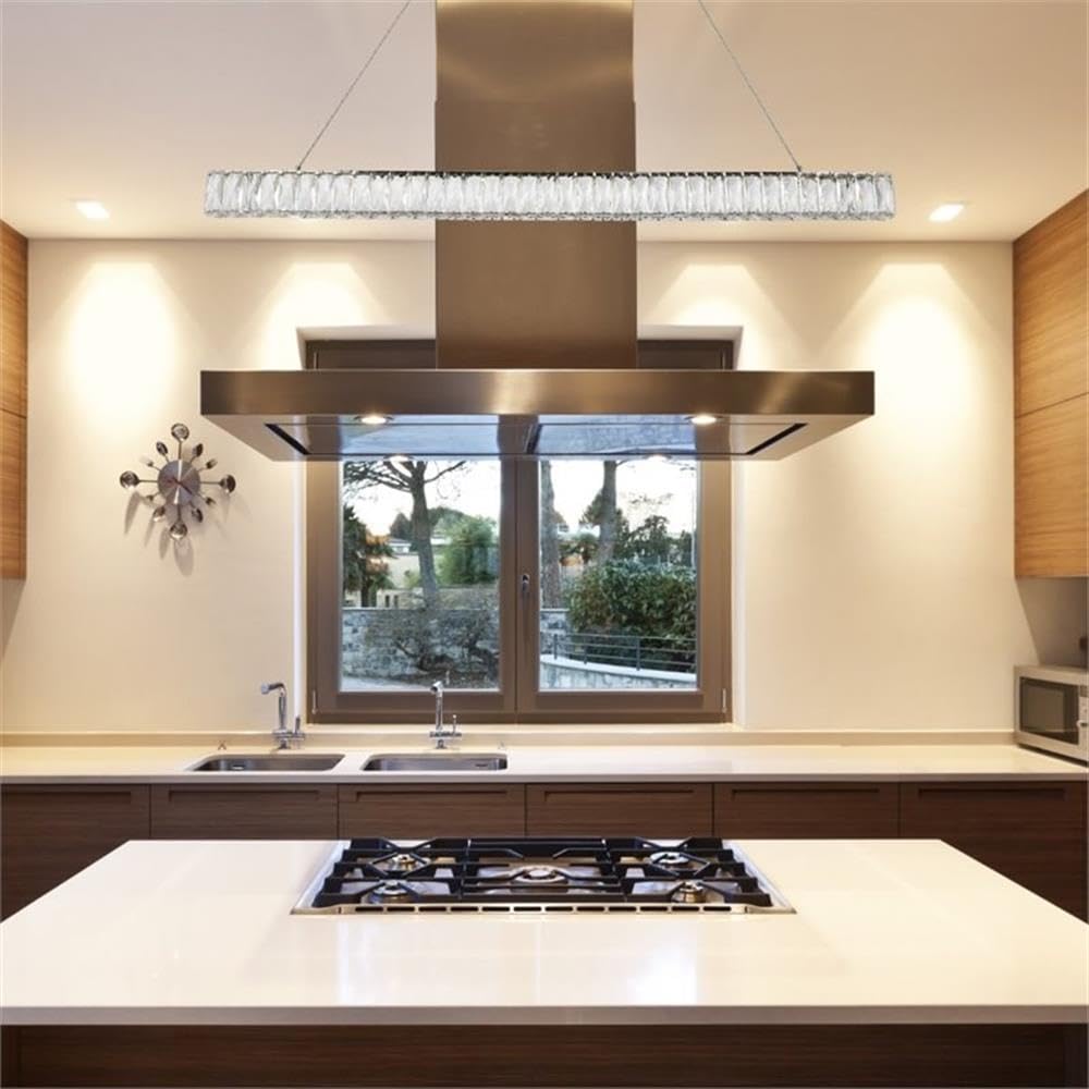 Elegant Lighting Monroe Chrome Chandelier with Clear Crystal - 47.6"x1.6"x3", Integrated LED, Model 3502D47C