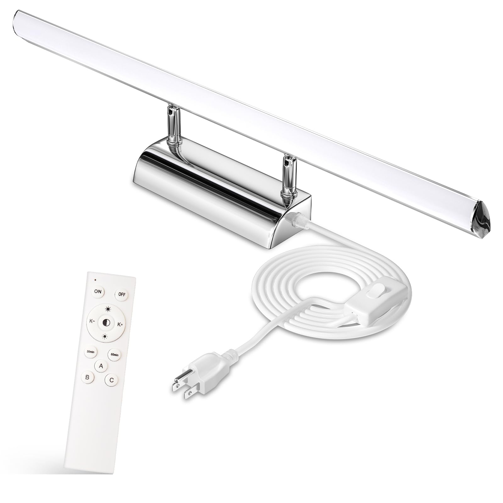 Bonlux 9W Bathroom LED Vanity Light, 22 inch Dimmable, 3 Color Adjustable 3000K/4000K/6000K, Remote Control, Model LST157