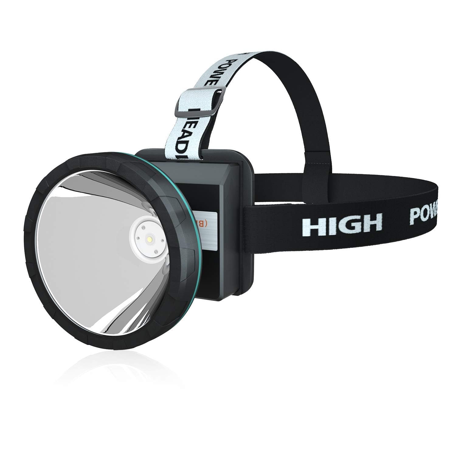 ODEAR Rechargeable LED Headlamp for Mining, Camping, Hiking, Fishing - Black, Model LW900056, Plastic Material