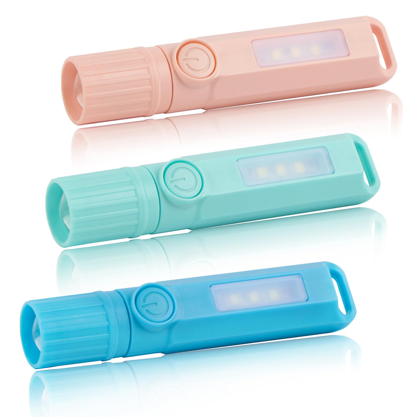 Hilngav 3 Pack Rechargeable Flashlights Usb C Mini Led Flashlights, Camping Lantern Combo Flashlight, Ultralight Zoomable Flashlights, For Kids Gift, Camping, Hiking, Night Reading Etc (3 Pack)
