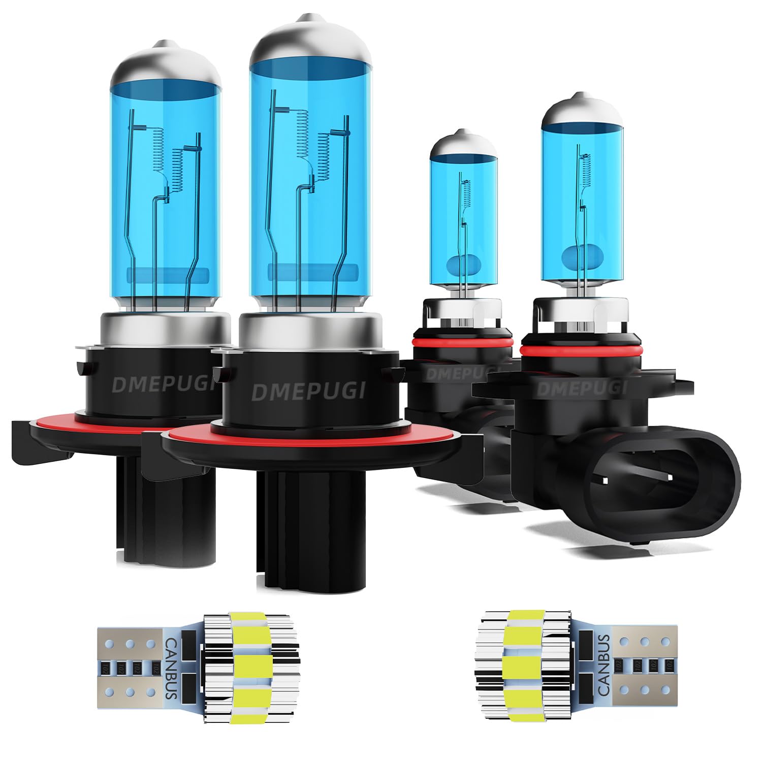 DMEPUGI Light Bulbs Compatible With GMC Yukon Hybrid 2008-2013, High Performance Halogen Headlight Bulb And License Plate Lights