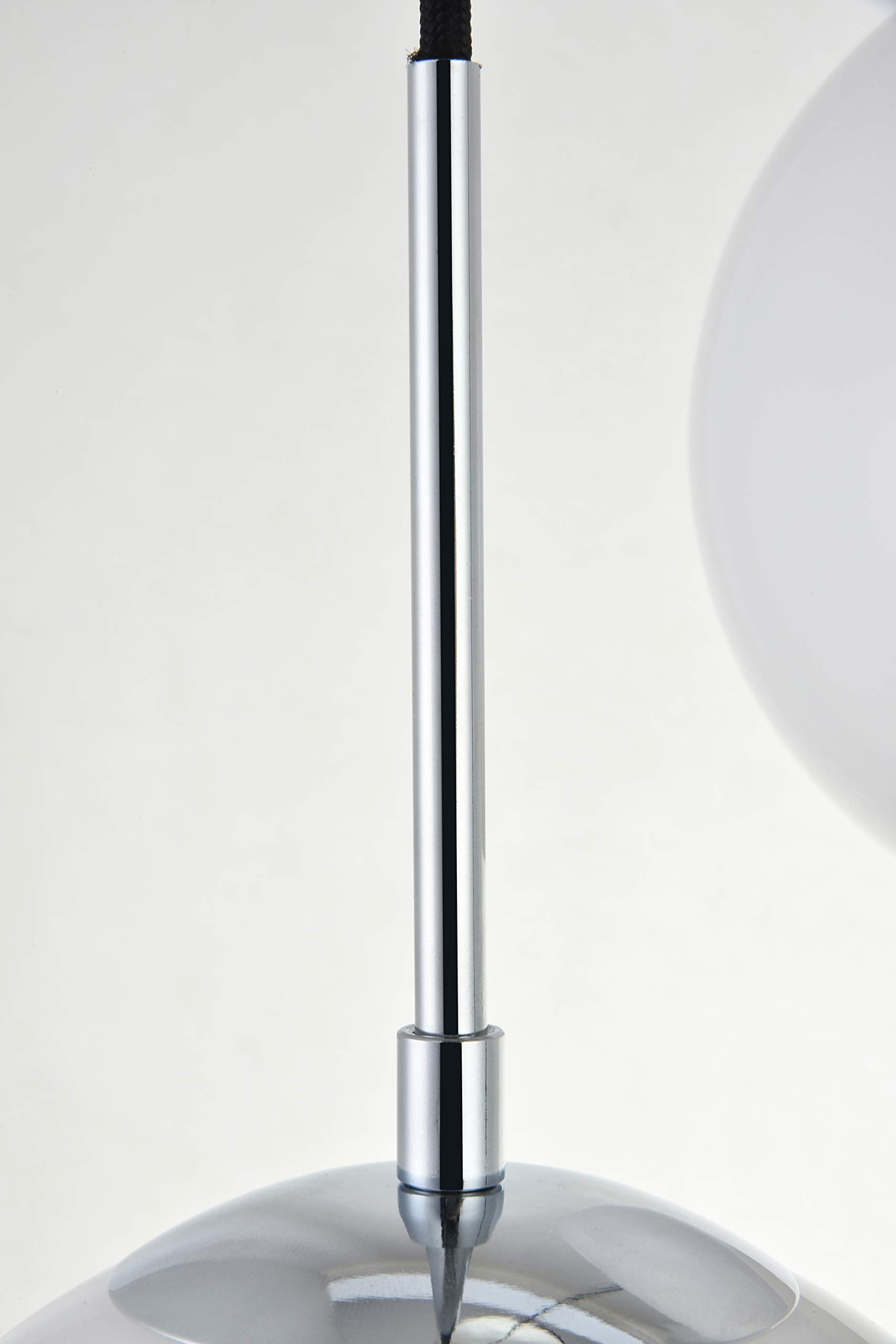 Elegant Lighting Baxter 3 Lights Chrome Pendant With Frosted White Glass