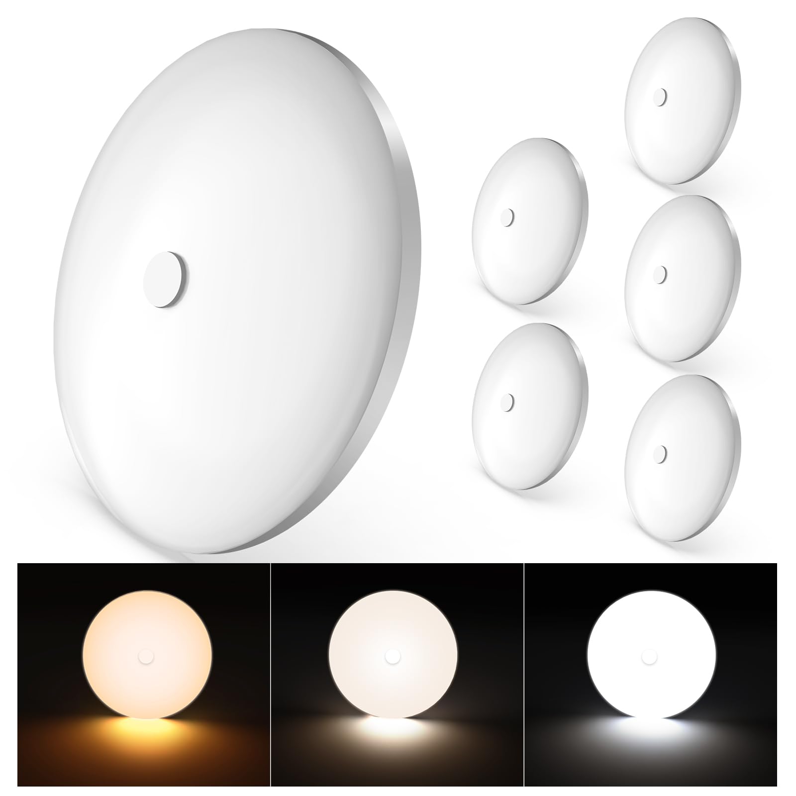 Gzv Rv Lights Interior, 12V Rv Led Lights Interior, 4.5 Rv Led Ceiling Puck Lights Interior 12V, 3 Color Rv Accessories For Insi