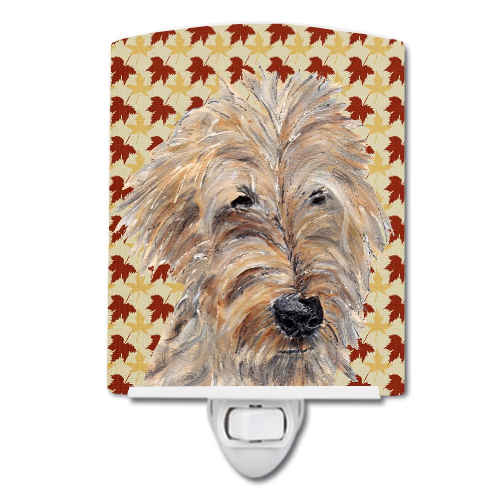 Carolines Treasures Ceramic Night Light, Golden Doodle Design, UL-Certified, 6x4x3in, Multicolor, Model SC9549CNL