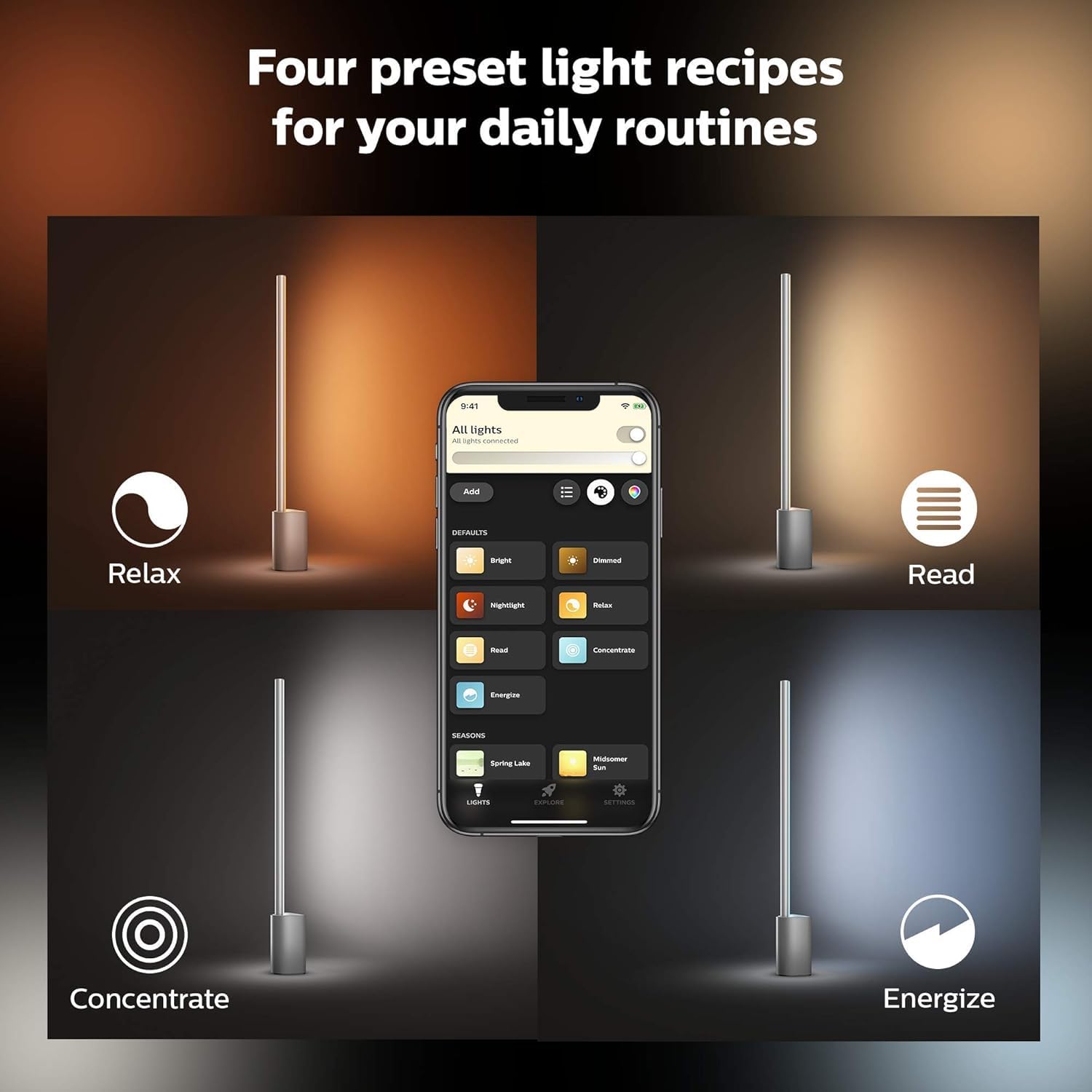 Philips Hue White & Color Ambiance Signe Table Lamp, Works with Amazon Alexa, Apple HomeKit and Google Assistant, Table Lamp (Ol