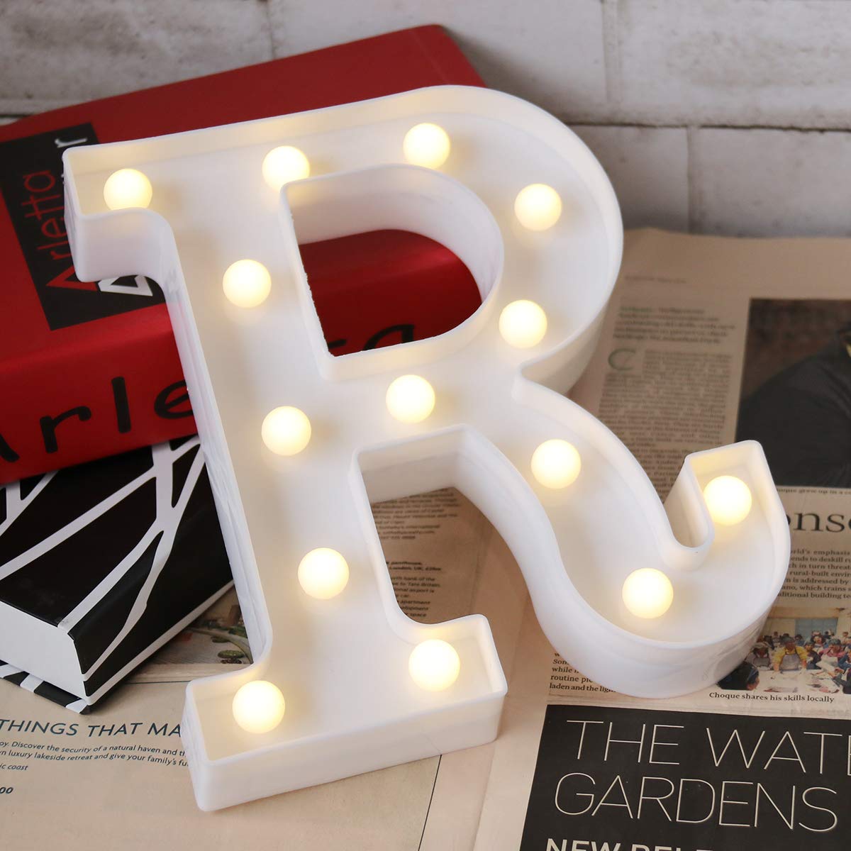 Marquee Light Up Letters, Remote Control LED Alphabet Lights - Battery Powered Lighted Letter with Light for Night Light Wedding