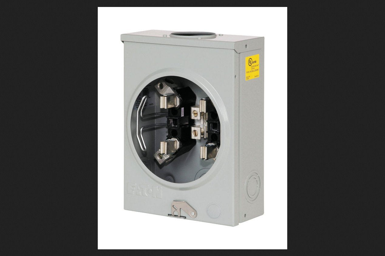 Eaton Cutler-Hammer 200 Amp Ringless Overhead Meter Socket, Model UFHTRS202BCH, One Size, Plastic