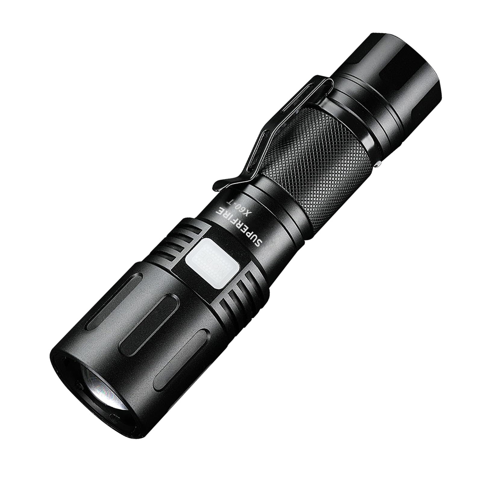 Superfire 2000 High Lumens Led Flashlight, Rechargeable, Zoomable Tactical Light For Camping
