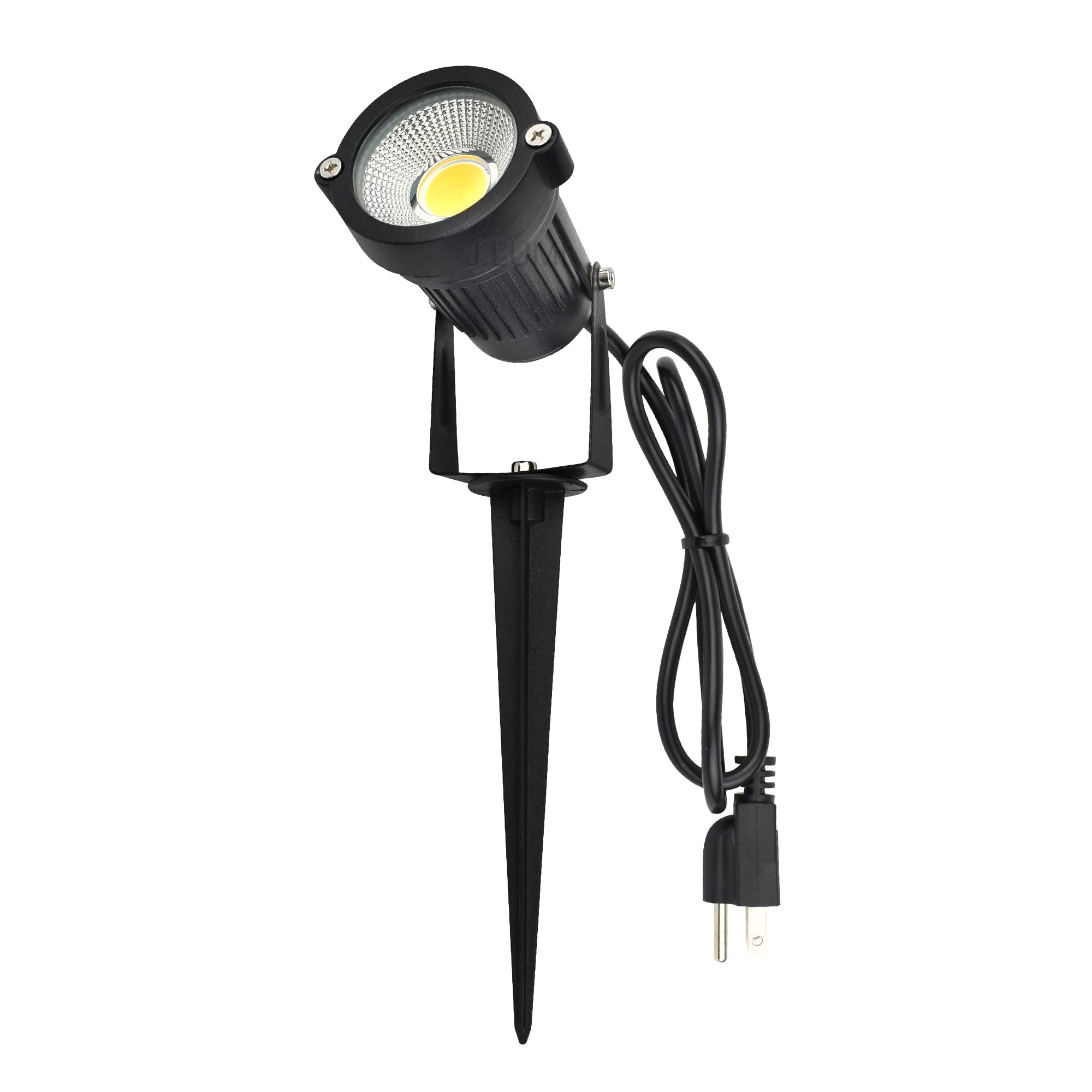 J.LUMI LED Landscape Spotlights GSS6005, 5W, 120V AC, 3000K Warm, Aluminum, 1 Pack, Black