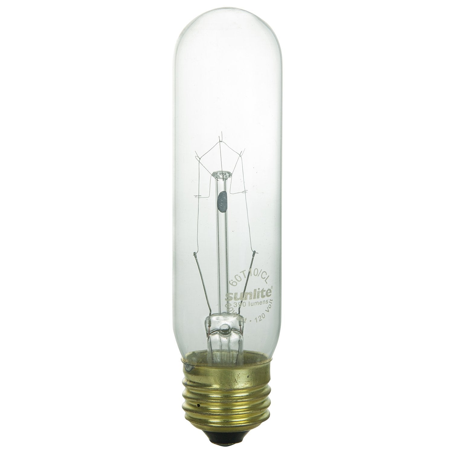 Sunlite 40T10/Cl Incandescent 40-Watt, Medium Based, T10 Tubular Bulb, Clear