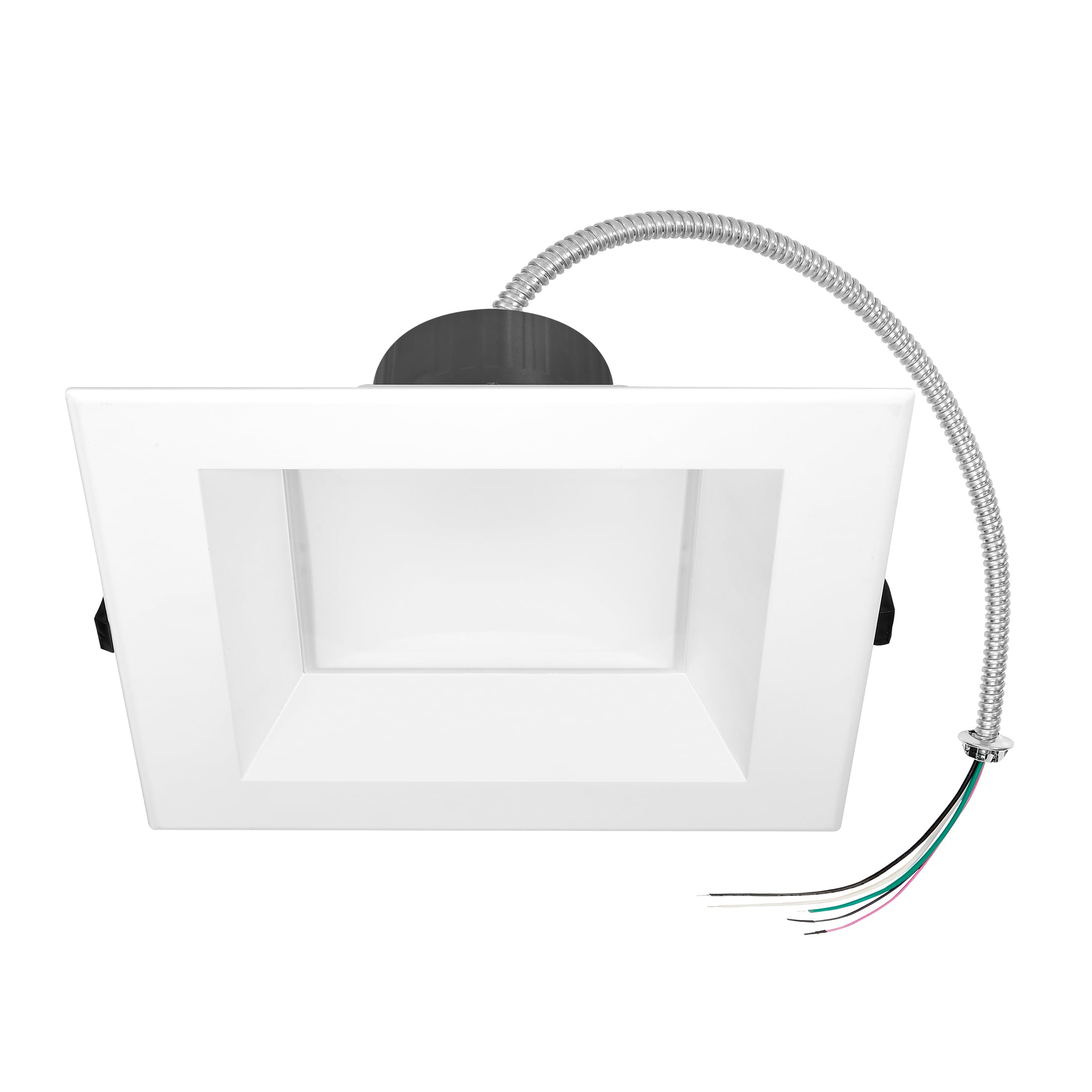 Maxxima 8 in. Recessed Commercial LED Square Downlight, Selectable Color Temperature/Wattage, up to 2550 Lumens, Energy Star, ET