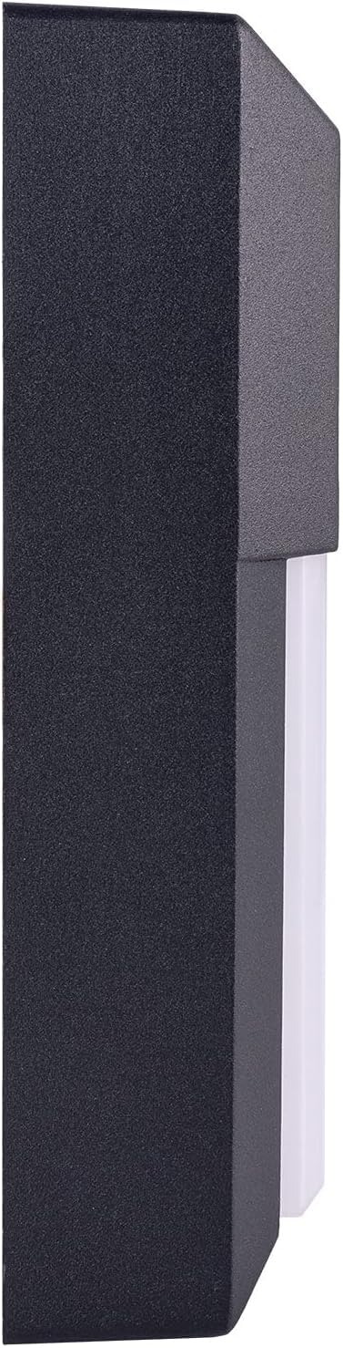LIT-PaTH LED Wall Lantern, 12W 1000 Lumens, Aluminum, 3000K Black, 1-Pack, Model YL-WP09ND30K-1