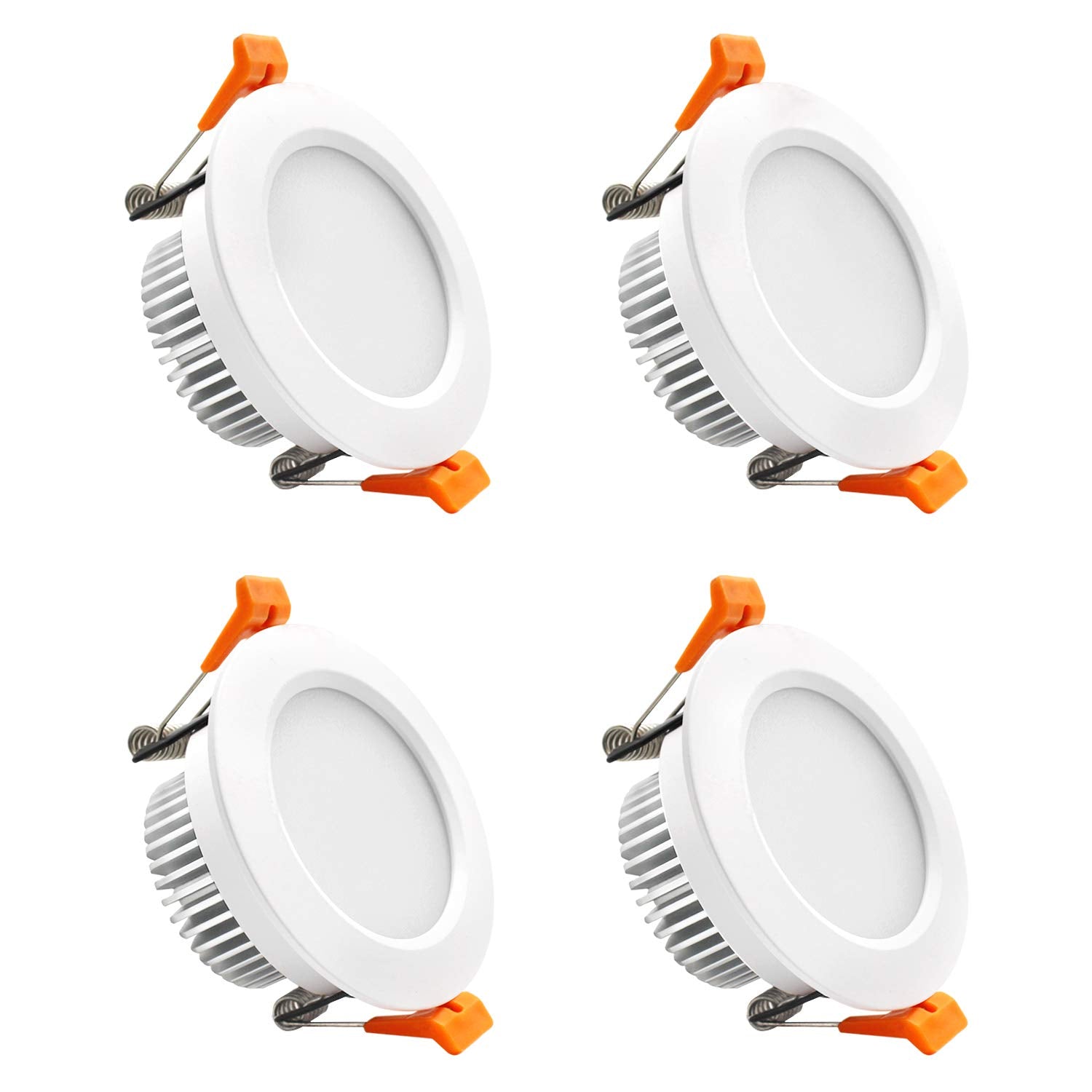 YGS-Tech LED Recessed Lighting Downlight 5W, 5000K Daylight White, 3 Inch, Plastic, 4 Pack