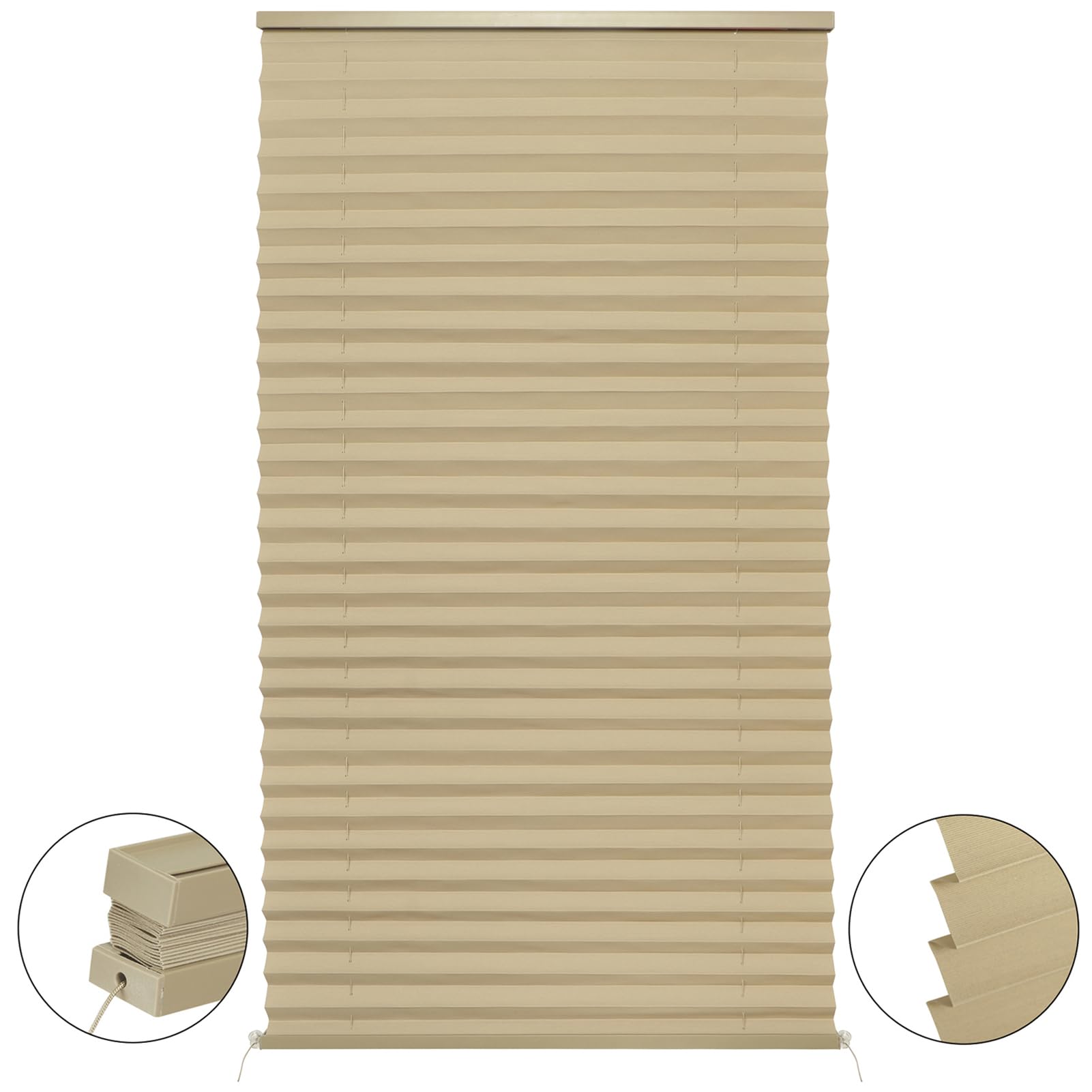 Novino Rv Blinds Shades For Camper Window,Rv Shades Pleated Camper Blinds For Travel Trailer Motor Coach Motorhome Window-26 W X