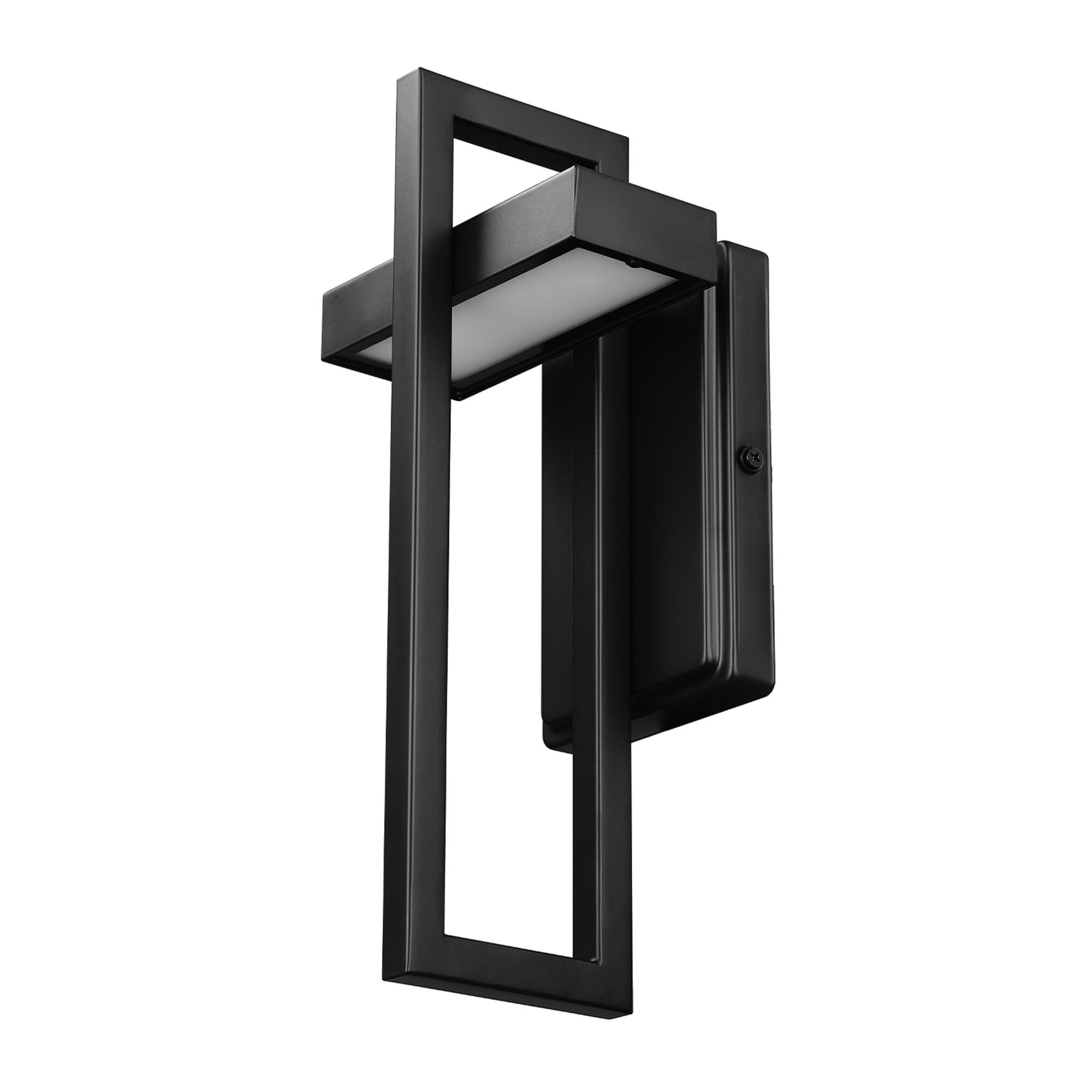 Globe Electric LED Outdoor Wall Sconce, 12W, 400 Lumens, 3000K, Matte Black, Weather Resistant, Model 60000024