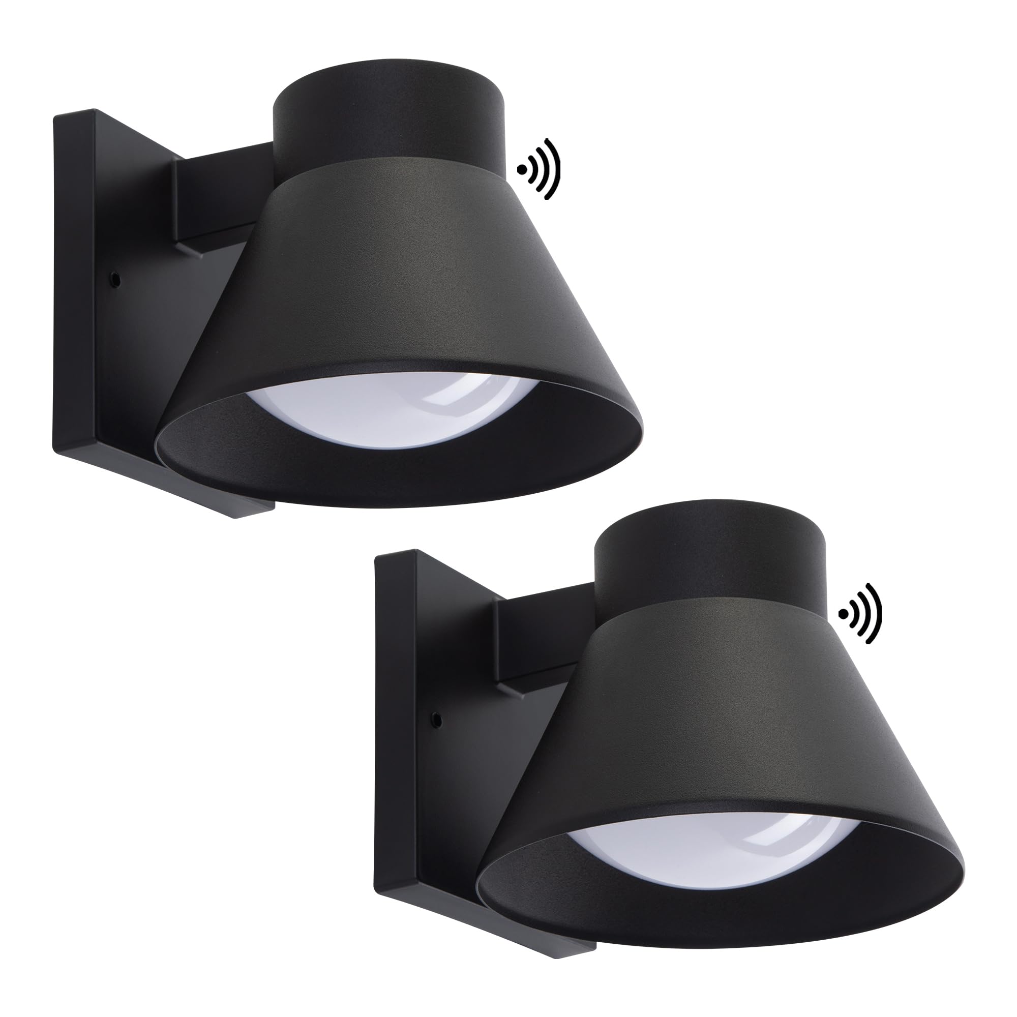 UME 2 Pack LED Outdoor Wall Light Fixtures, Dusk to Dawn Outdoor Wall Lantern, Exterior Waterproof Wall Sconce Light Fixtures, B