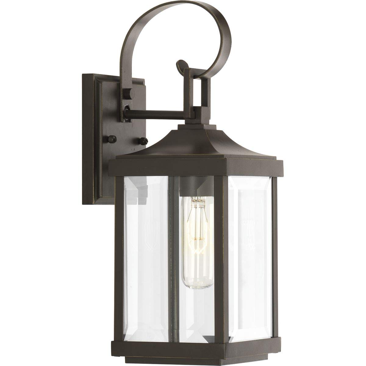 Progress Lighting Gibbes Street Collection 1-Light Outdoor Wall Lantern Antique Bronze Aluminum Model P560021-020