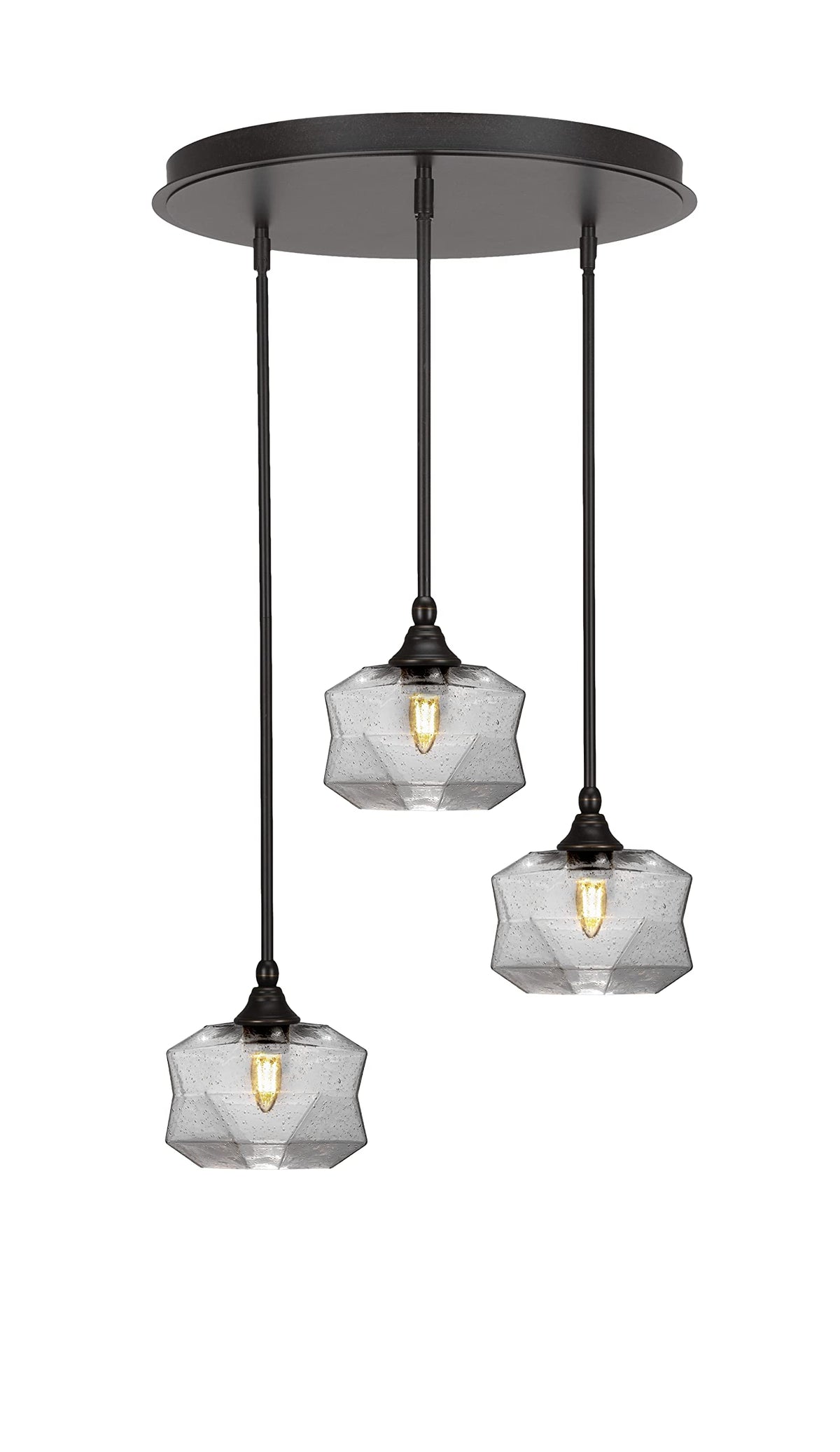 Empire 3 Light Cluster Pendalier in Dark Granite Finish (2183-DG-4490)