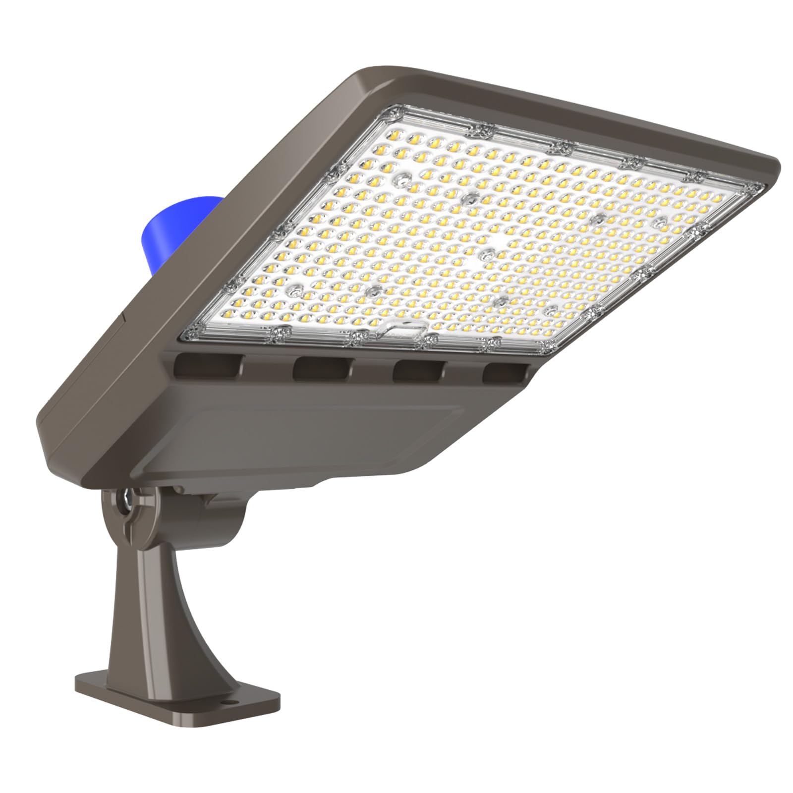 YXL LED Parking Lot Shoebox Light with Dusk to Dawn Photocell, 21000LM 5000K Daylight Arm Mount, IP65 Waterproof Area Light for 