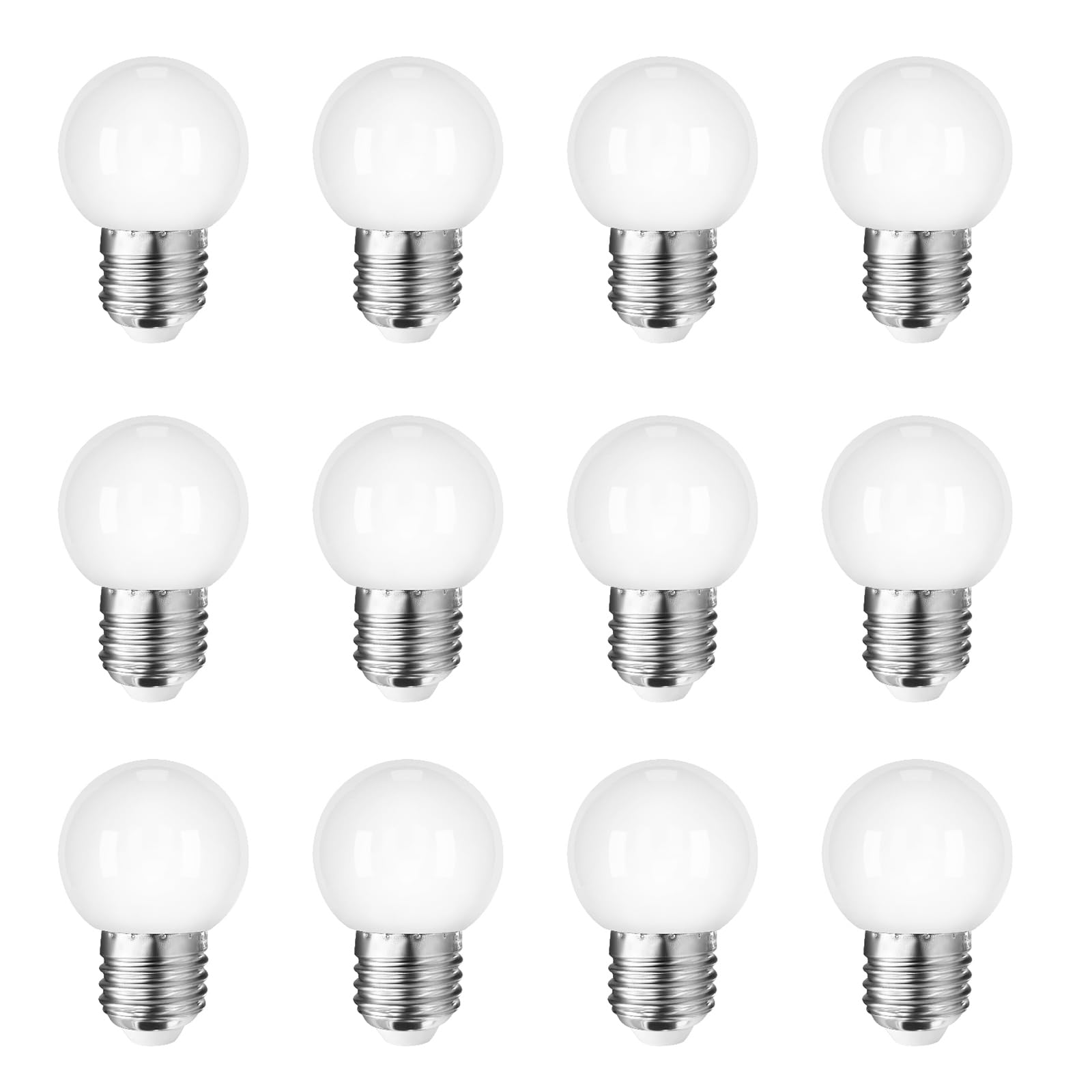 Taysing LED Night Light Bulb G14 1 Watt Soft White 12 Pack E26 Medium Screw Base 3000K