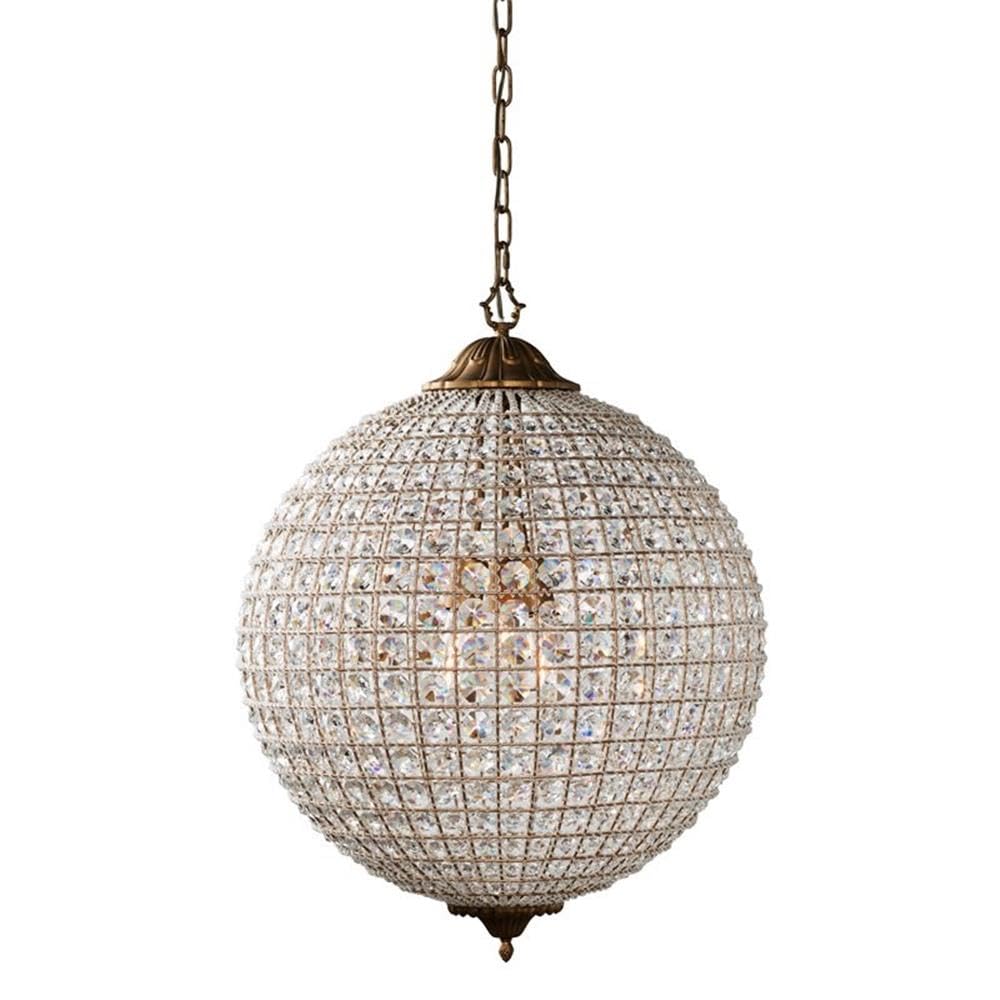 Kosas Home A56003498Z Allesandria Crystal Chandelier, Brass/Clear/Gold