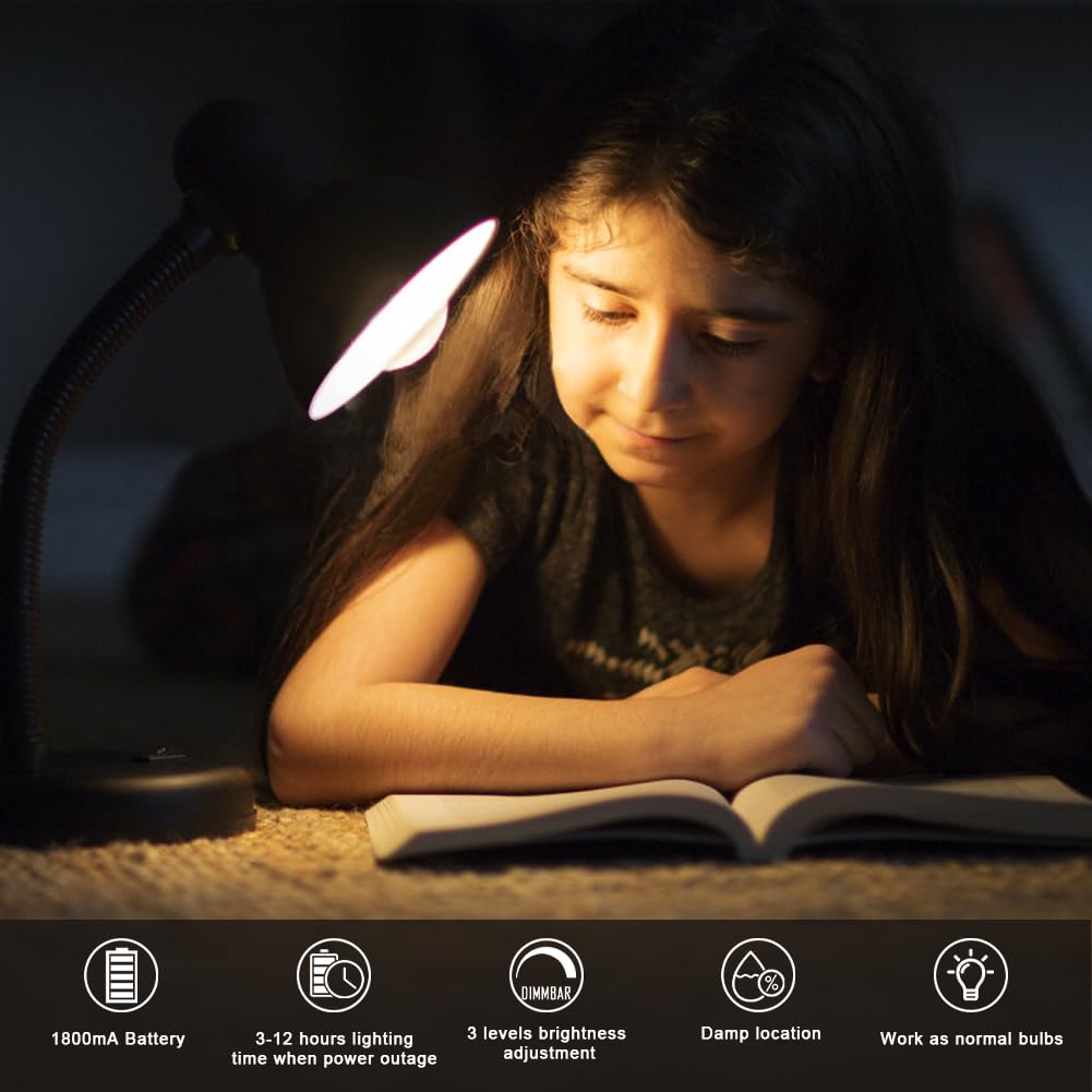Emotionlite Emergency Light Bulb, 1800mAh Battery, 3 Brightness Levels, Warm White, 3 Pack, E26 Base, Ideal for Power Outages and Camping
