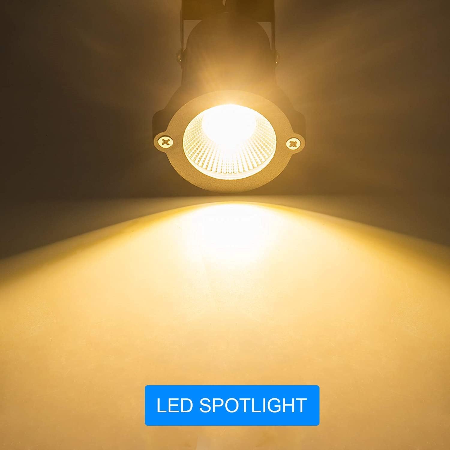 ELEGLO Landscape Spotlight LED 110V Outdoor Lighting IP65 Black Aluminum 3000K 6FT Cord Model 120VLDST
