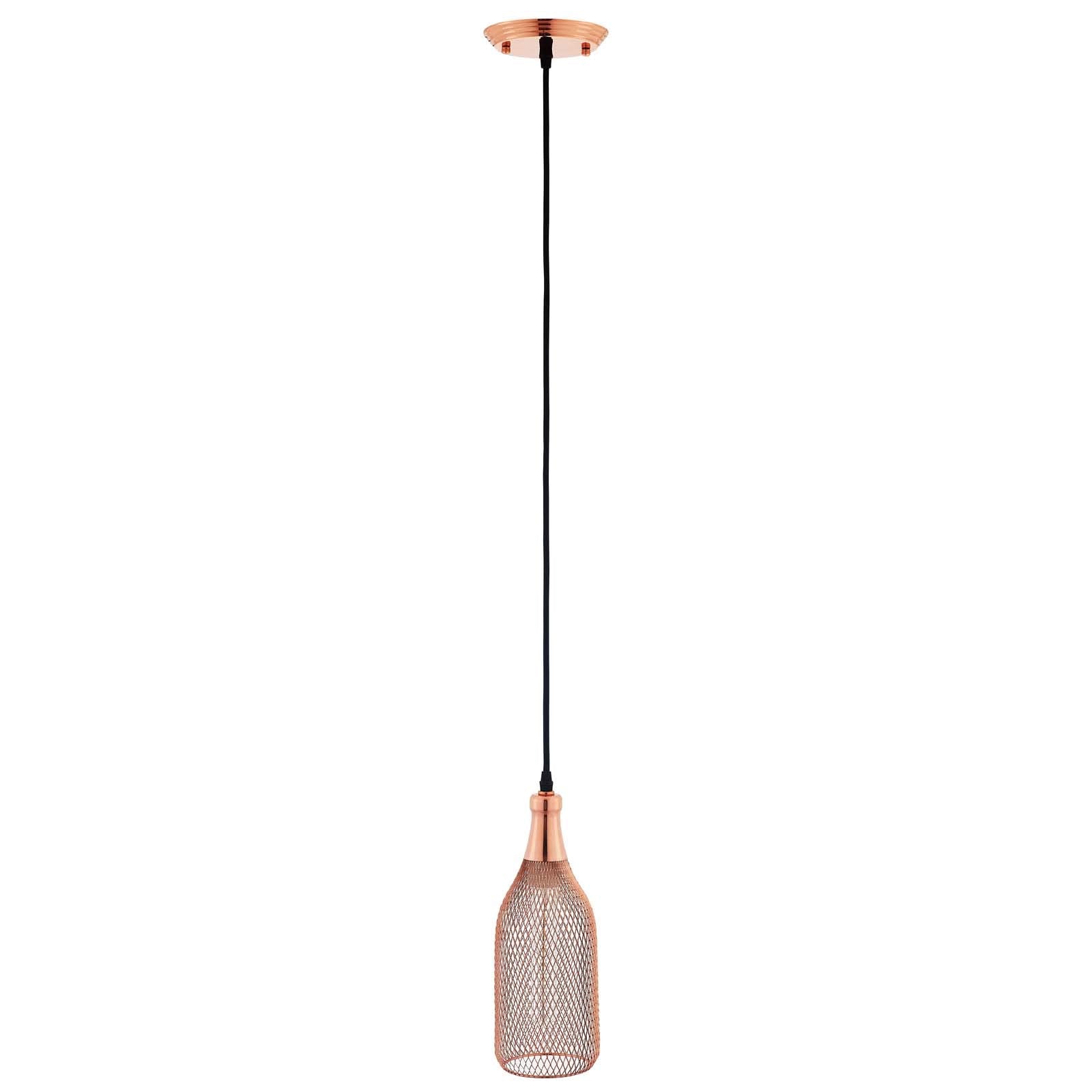 Modway Glimmer Contemporary Modern Bottle-Shaped 4.5 Hanging Ceiling Light Pendant in