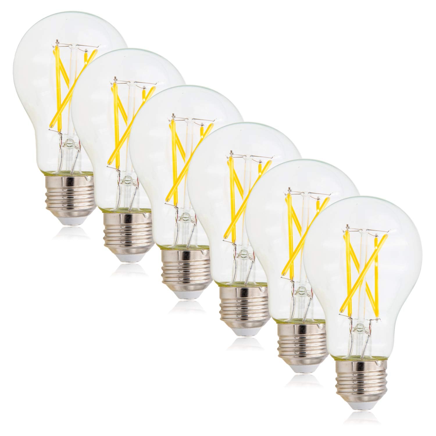Maxxima Clear A19 Led Filament Light Bulb - 800 Lumens, Dimmable Edison Style, 60 Watt Equivalent, 7 Watt Led, 2700K Soft White,