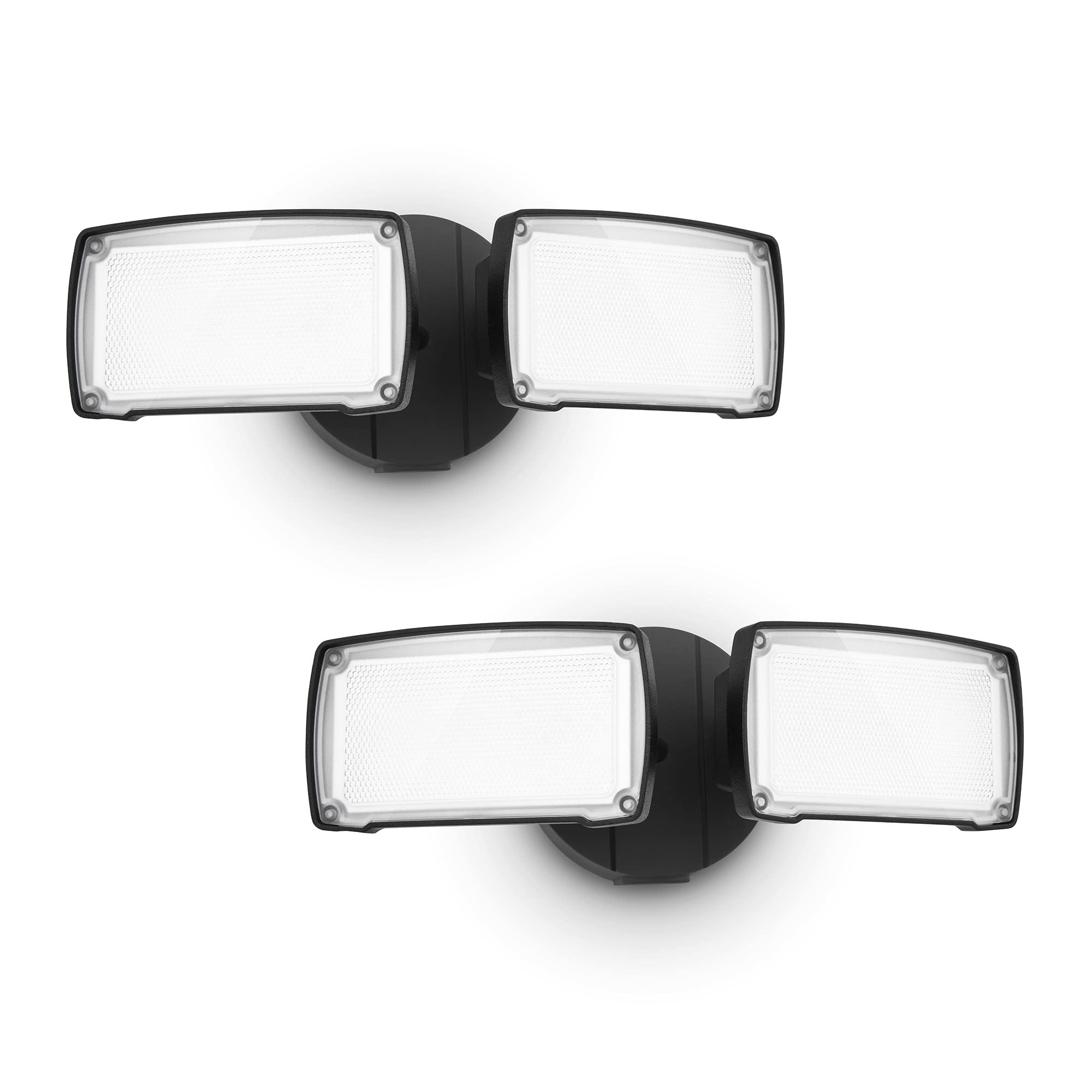 UME LED Security Light 2-Pack, 19W Dusk to Dawn, 2000LM, 5000K, IP65 Waterproof, Adjustable Heads, Black, Model 7635419330