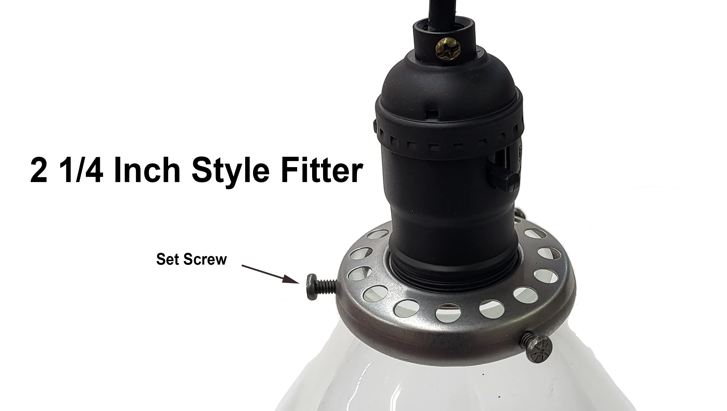 B&P Lamp® 2 1/4&quot; Fit, Satin Crystal Rose Shade, 4&quot; H