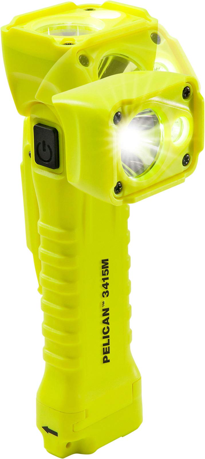 Pelican 3415 Right Angle Led Flashlight - Yellow, Magnetic Clip, One Size, Durable Abs Material