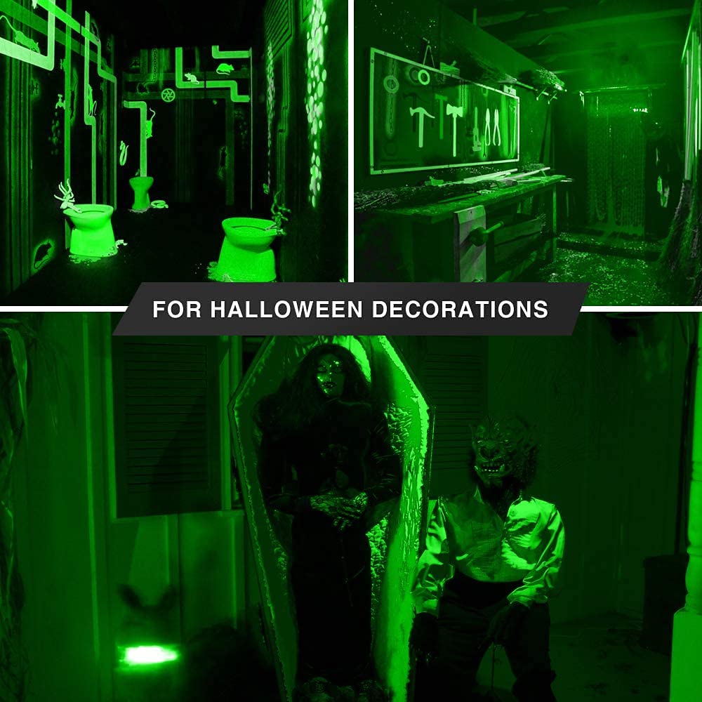 4 Pack Bluex Led Par20 Flood Green Light Bulb - 8W (65Watt Equivalent) - Damp Rated Dimmable - E26 Base Green Led Lights, Party