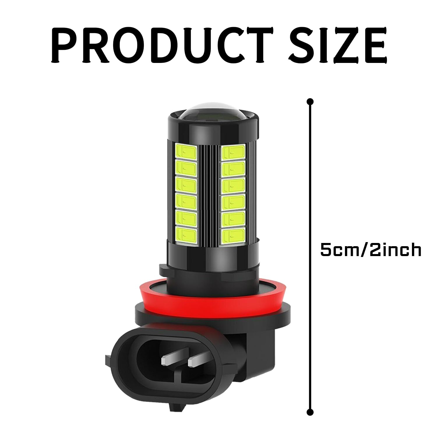 SamWinGear 2PCS LED Fog Light Bulbs H11/H8 Headlight Bulb, 12V Ice Blue Fog Lights Bulb High Bright Fog Lamps Replacements Bulbs