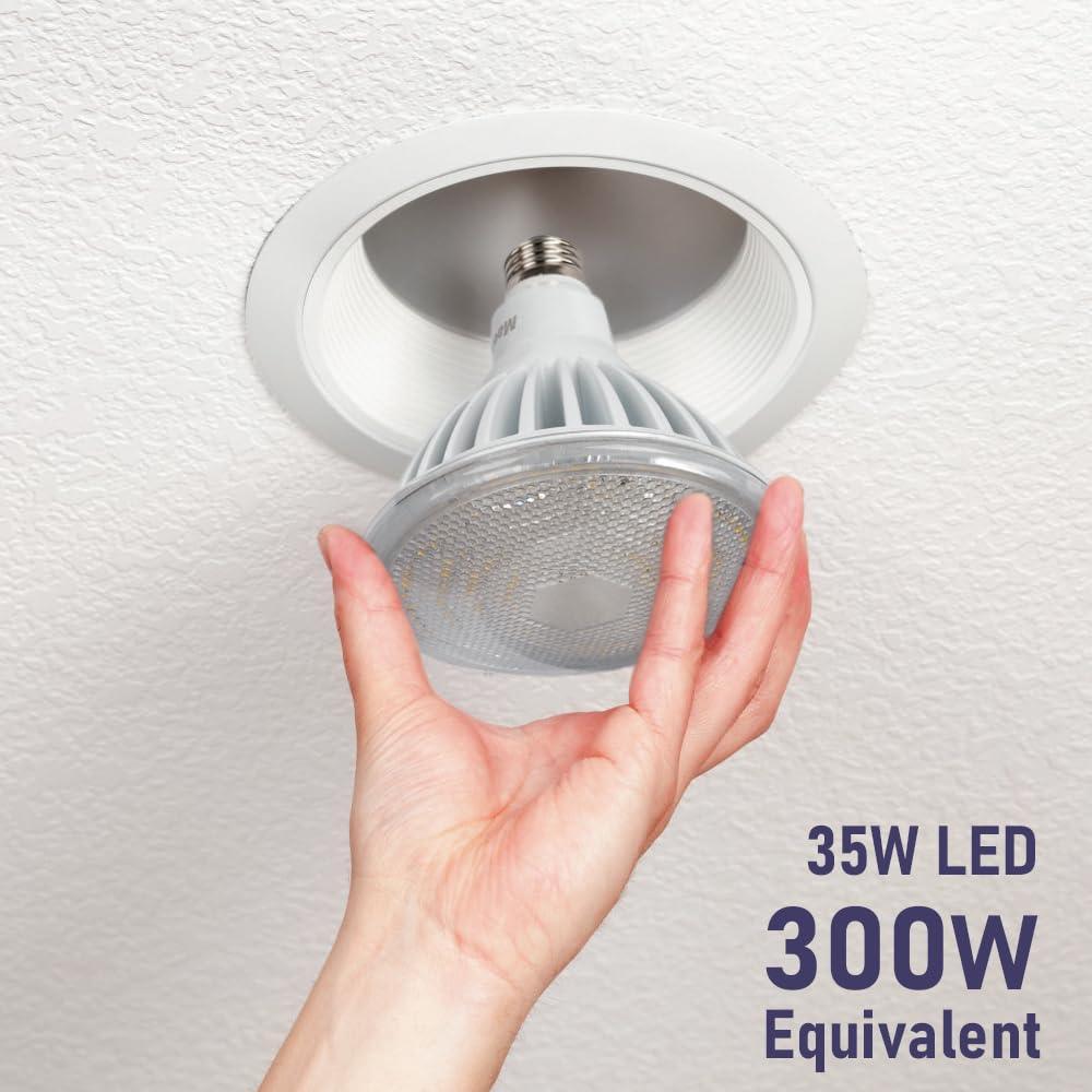 Maelsrlg PAR38 LED Flood Light Bulbs, 300W Equivalent, 35W 4000LM, Daylight 5000K, Waterproof, Non-Dimmable, 2