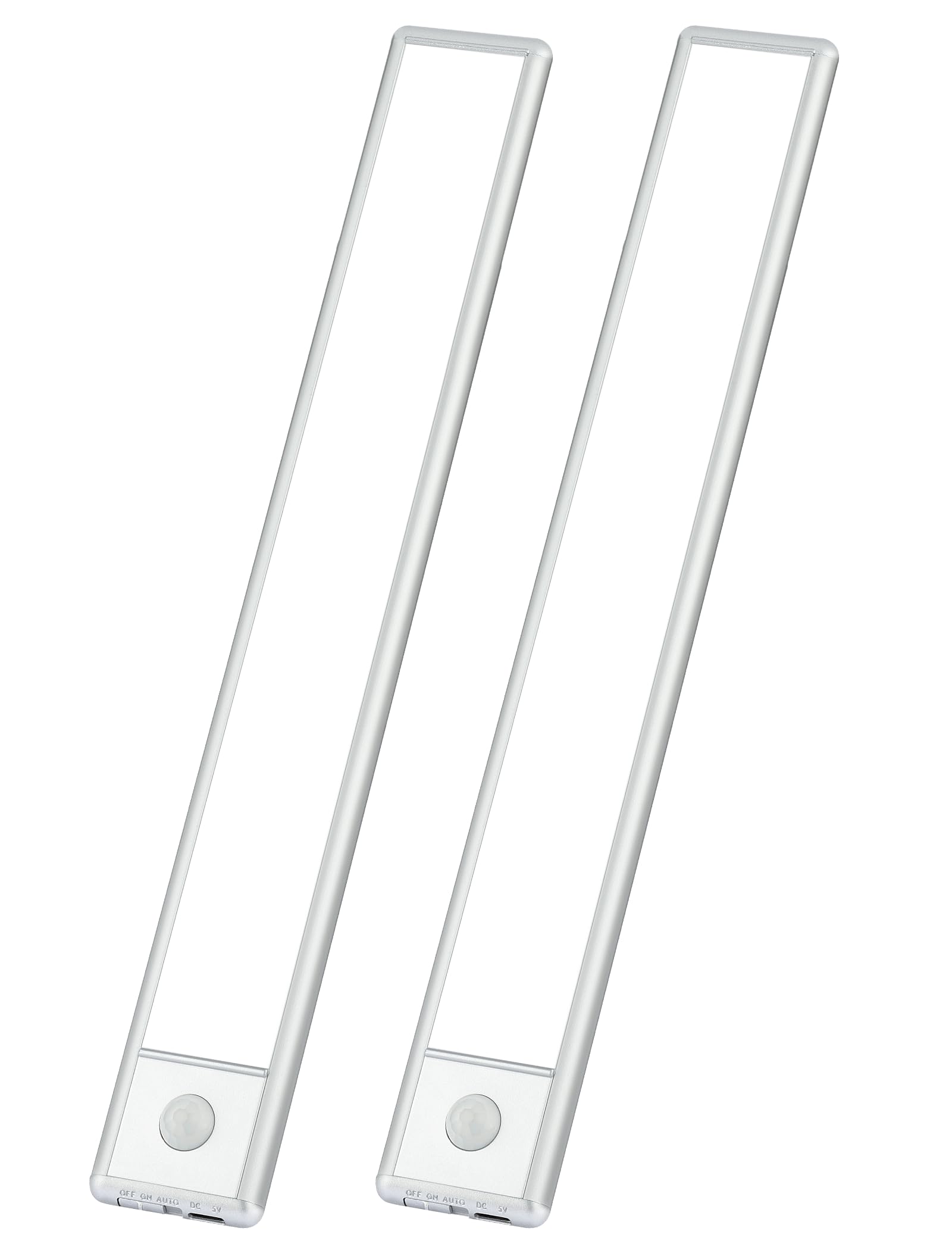 Ylxs 51-Led Motion Sensor Under Cabinet Lights, Magnetic Rechargeable, Wireless, Cool White, 2-Pack