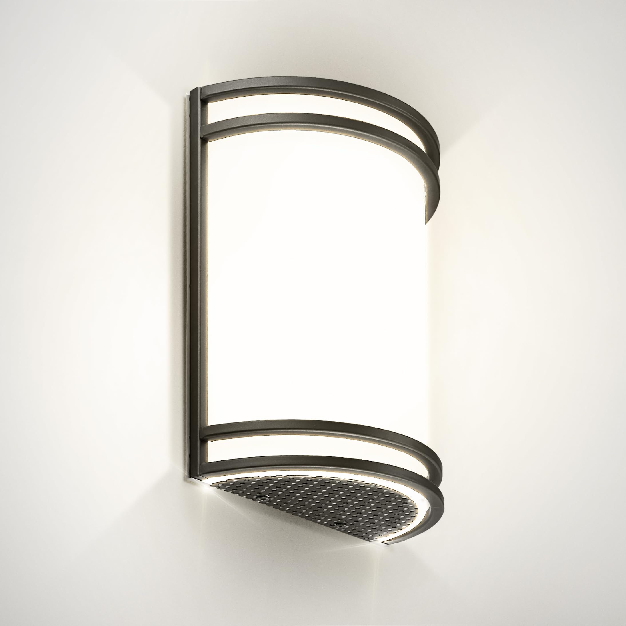 Asd Led Indoor Wall Mount Light Fixture - 10 Inch Modern Interior Matte Black Wall Sconce Lighting - 3000K 4000K 5000K Adjustabl