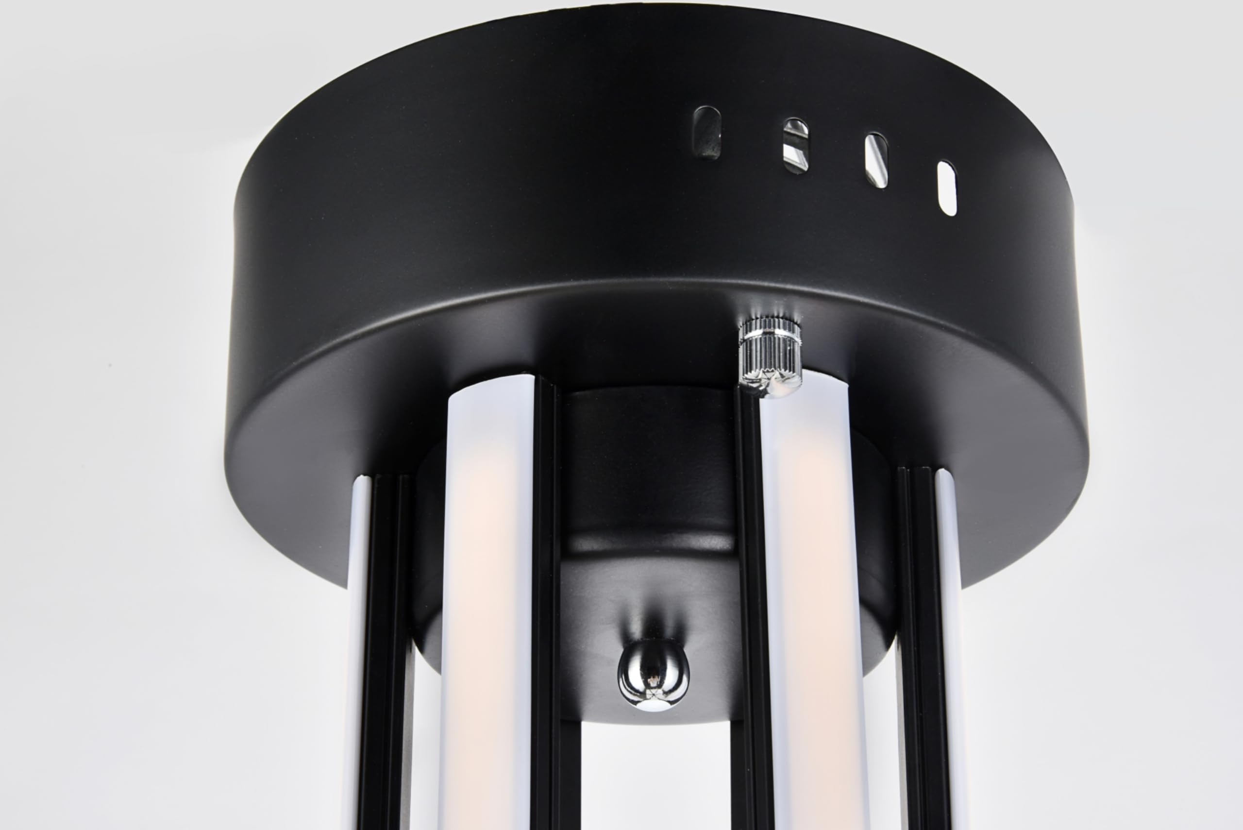 Elegant Lighting Dahlia 3-Light White Flush Mount Ceiling Light Fixture