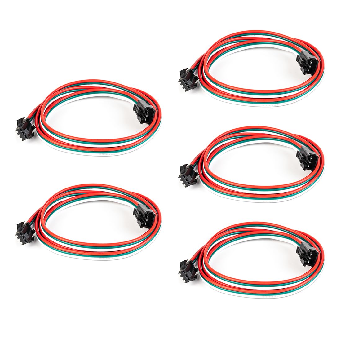 Btf-Lighting 5Pcs/Pack 20Awg 3 Pin Jst Sm Male Female Plug Led Connector 1.64Ft/0.5M Extension Cable For Ws2812B Ws2811 Ws2814 Sk6812 Fcob Ws2811 Ic Led Strip Lights Solderless Controller Wire