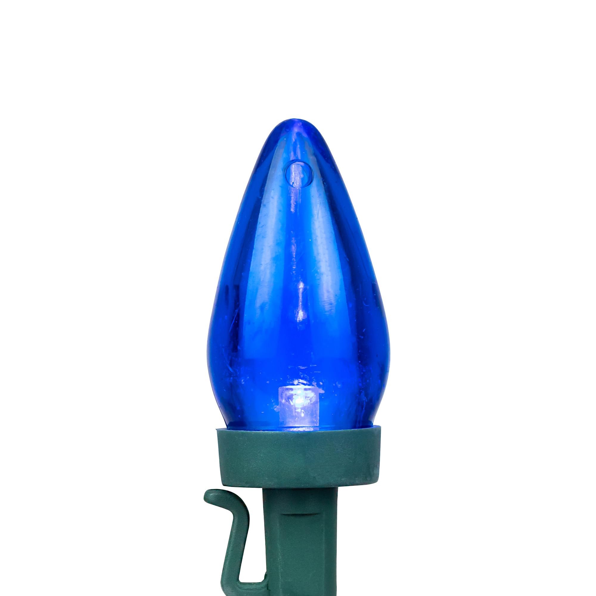 Northlight Blue LED C7 Christmas Lights - 25ct, 17ft Green Wire, Model 5-100/2F/C-033