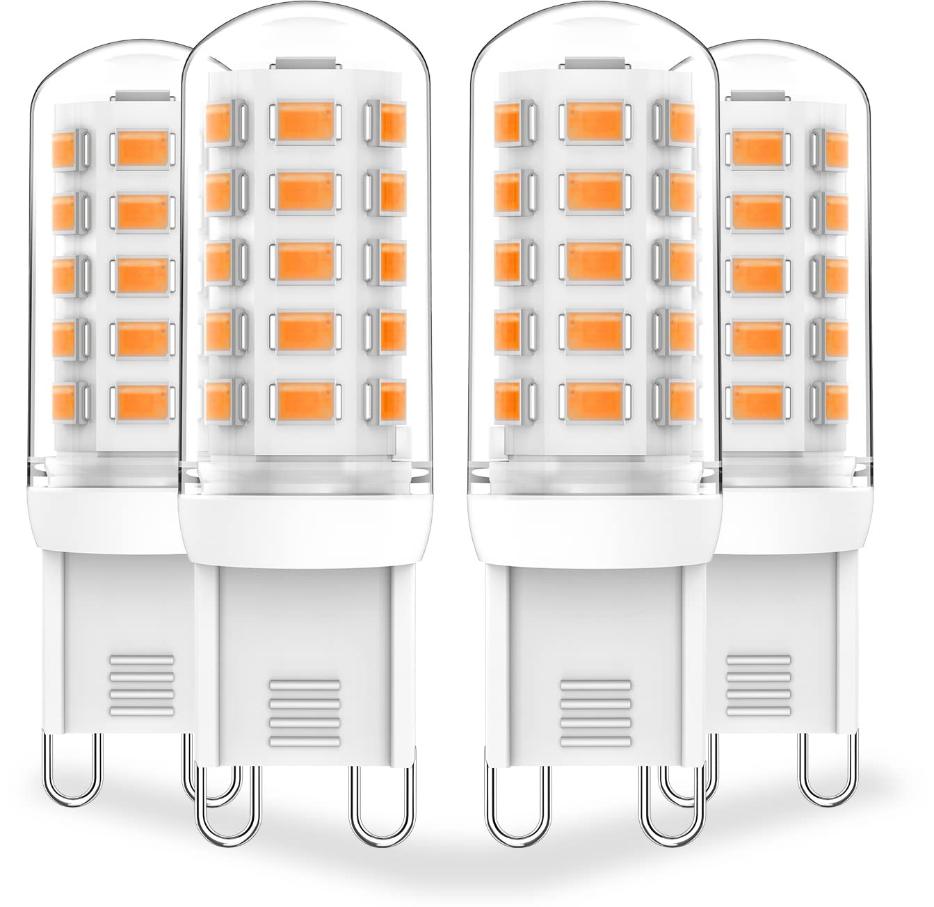 Lososuch G9 Led Bulbs Dimmable 3W (T4 30W 25W 20W Halogen Bulb Equivalent), Warm White 2700K, 120V, 350Lm Bi Pin Or Chandelier W