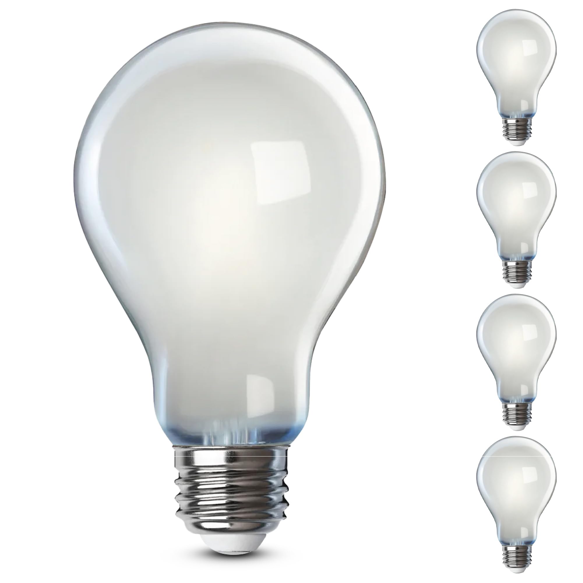 Feit Electric A19 LED Filament Light Bulbs, 40W Equivalent, Dimmable, E26 Base, 450 Lumens, 5000K Daylight, 4 Pack