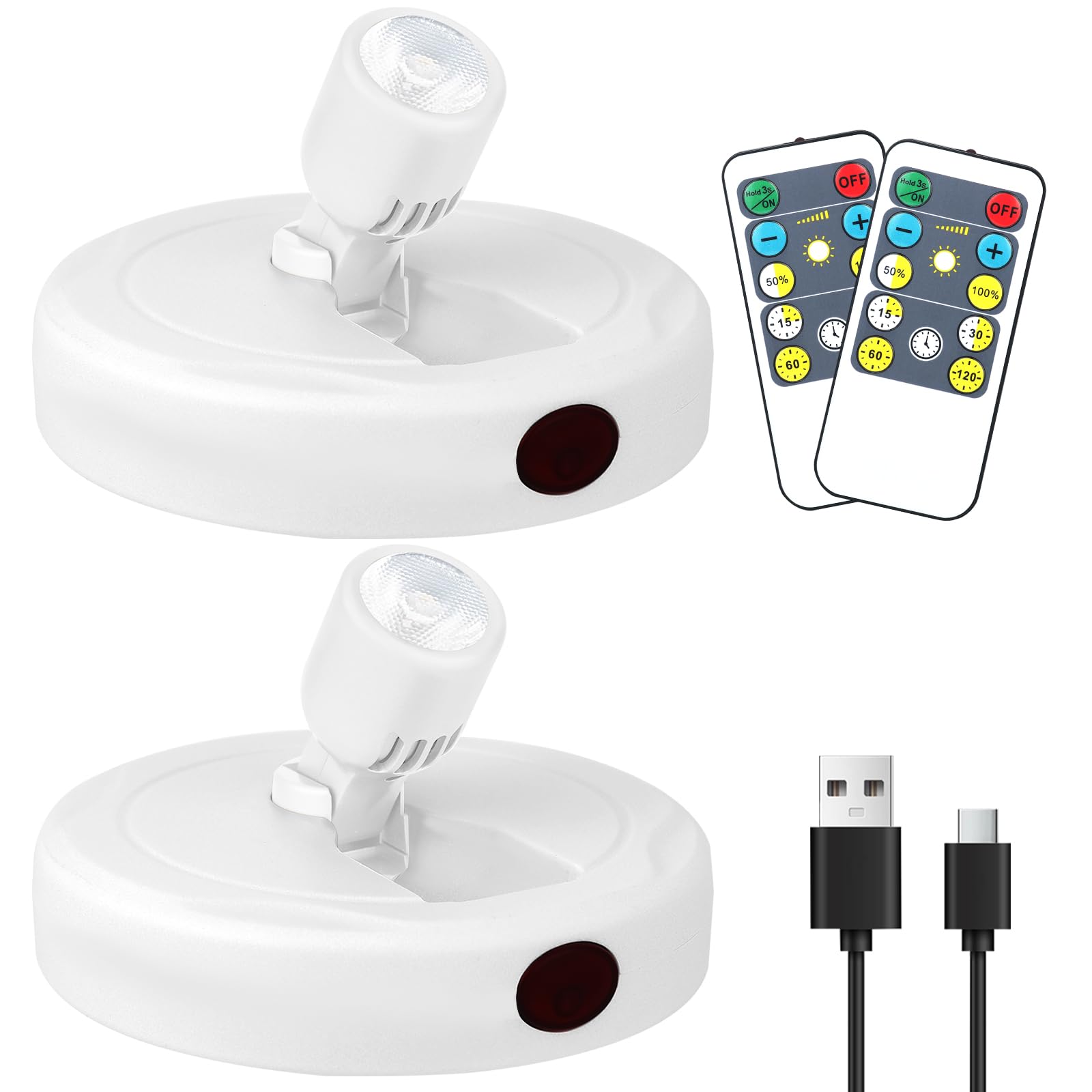 KANESIKI Cordless Spotlight Battery Powered, Plant Spot Light Indoor, Rechargeable Picture Lights with Remote, LED Accent Lighti