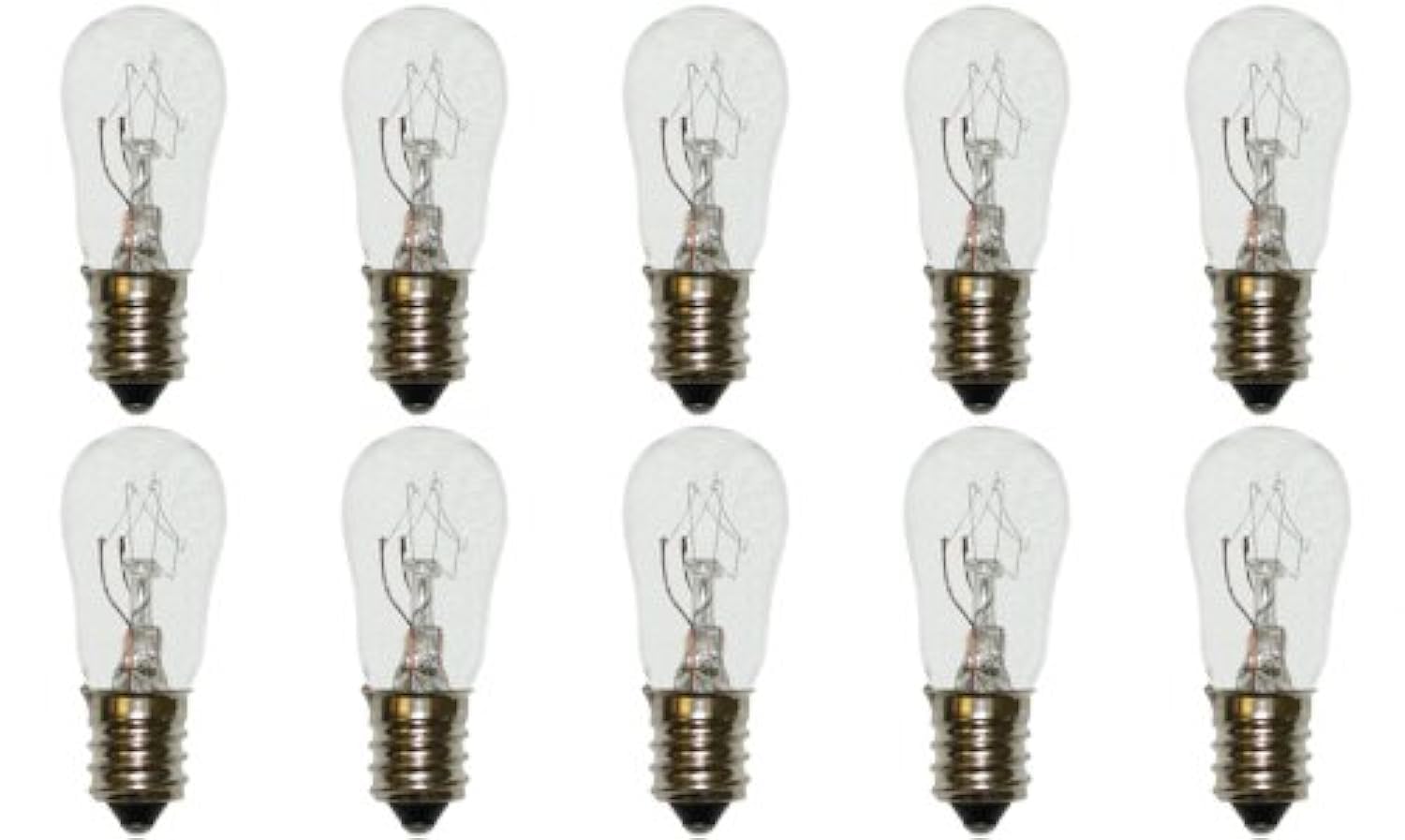 CEC Industries #3S-6/5 120V Bulbs, 120 V, 3 W, E12 Base, S-6 shape (Box of 10)