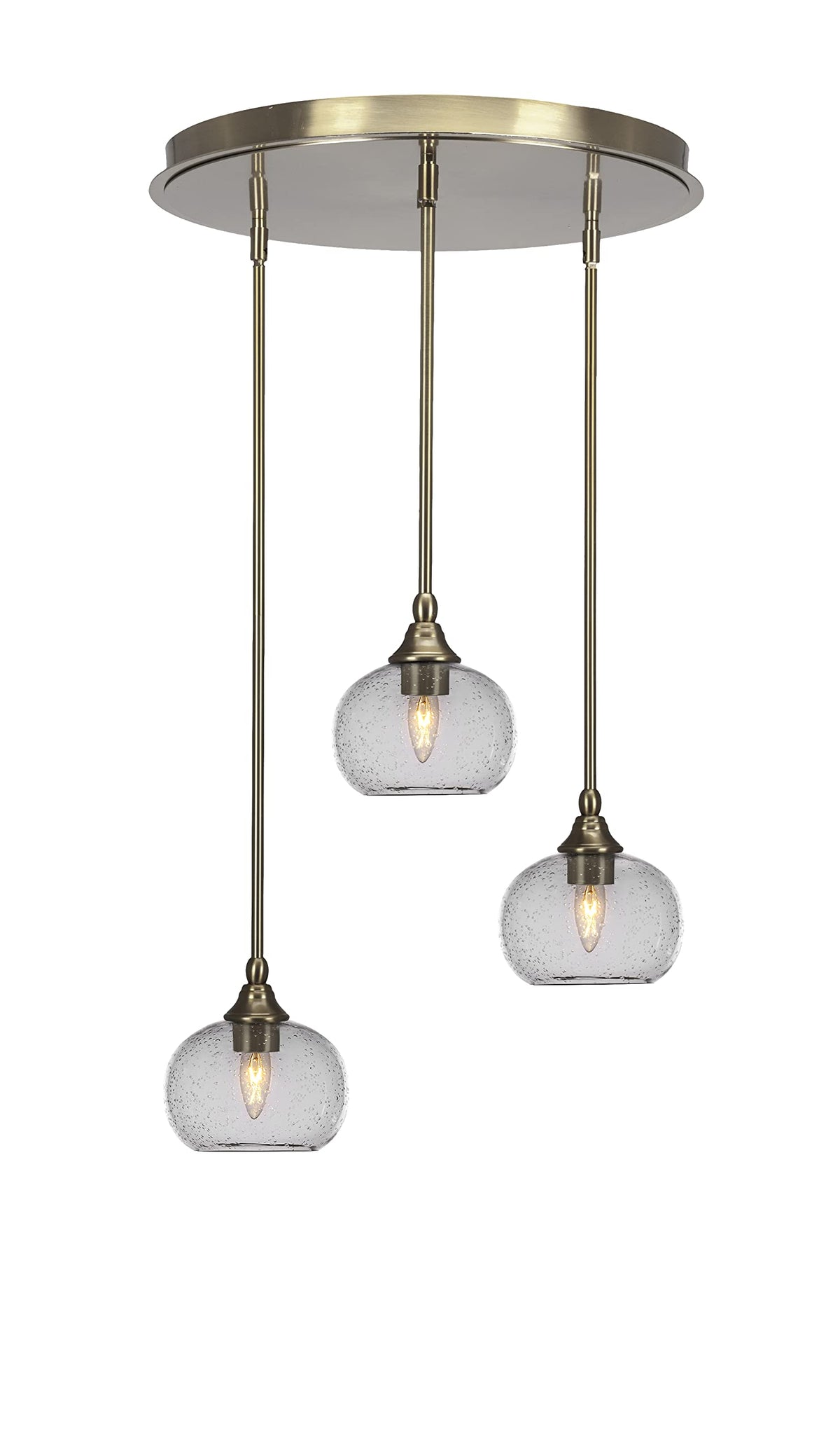 Empire 3 Light Cluster Pendalier in New Age Brass Finish (2183-NAB-202)