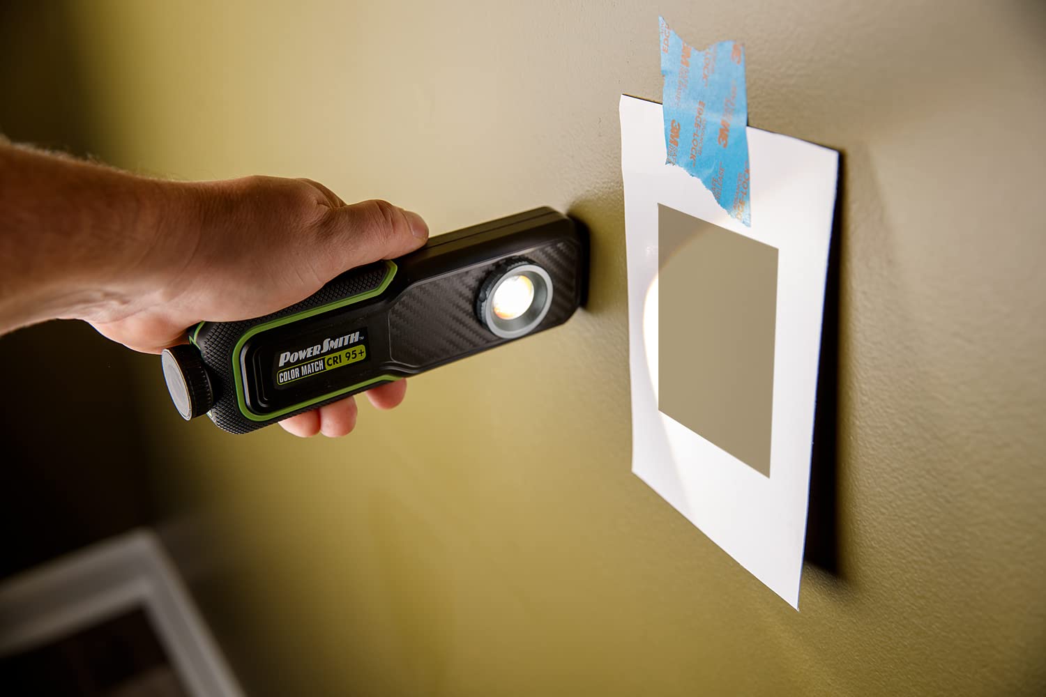 Powersmith 500 Lm Rechargeable Led Color Match (Cri 95+) Inspection Light, Two Color Temperatures 5000K/3500K, Hanging Hook, Magnetic Base With Usb-C Charging Cable And 2 Year Warranty (Pilc95500)